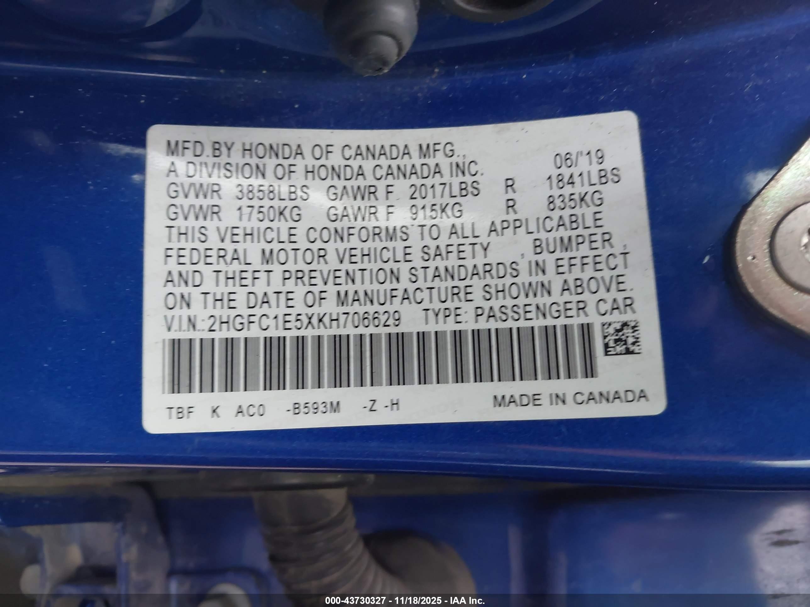 HONDA CIVIC image 9