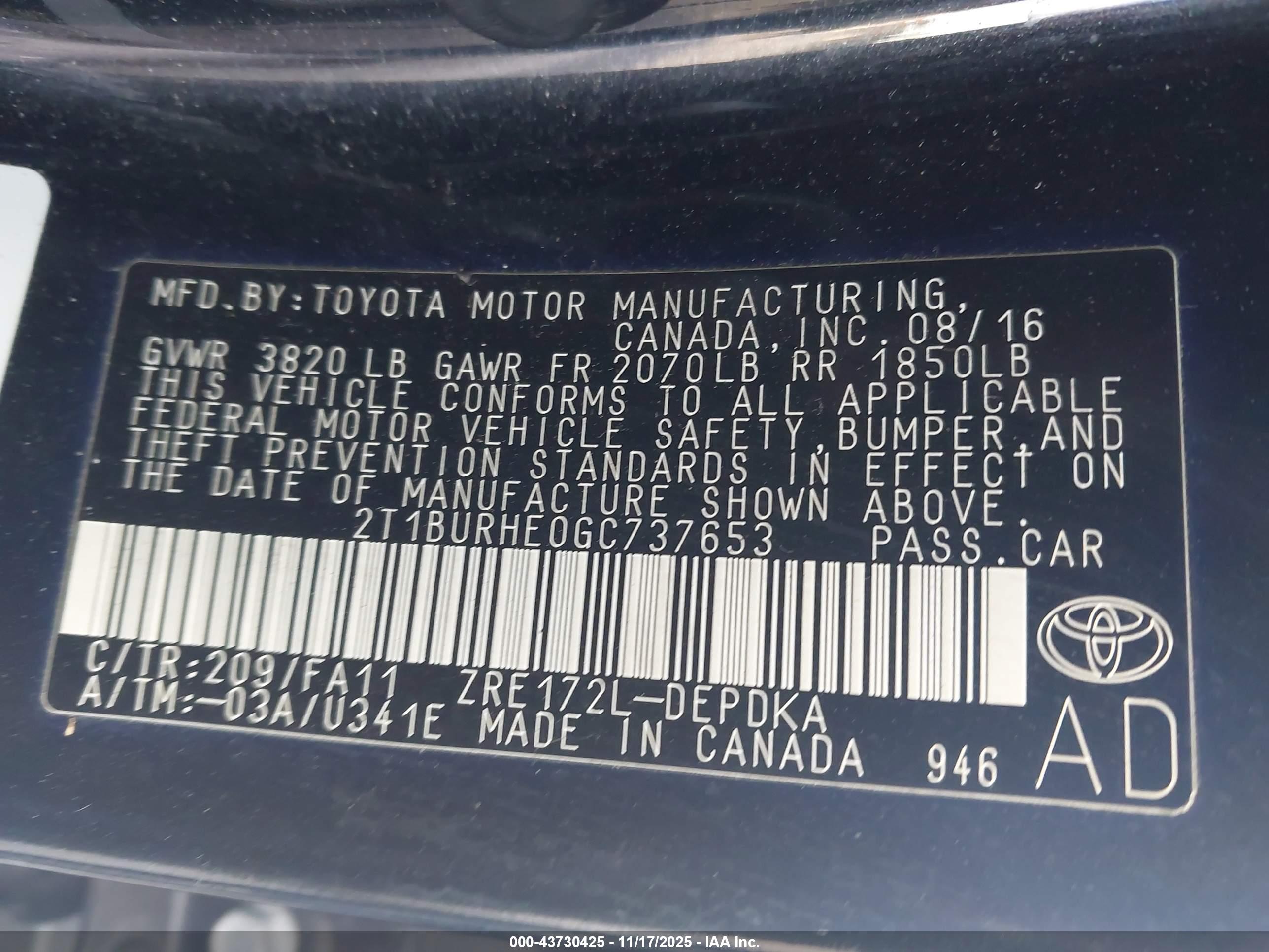 TOYOTA COROLLA image 9
