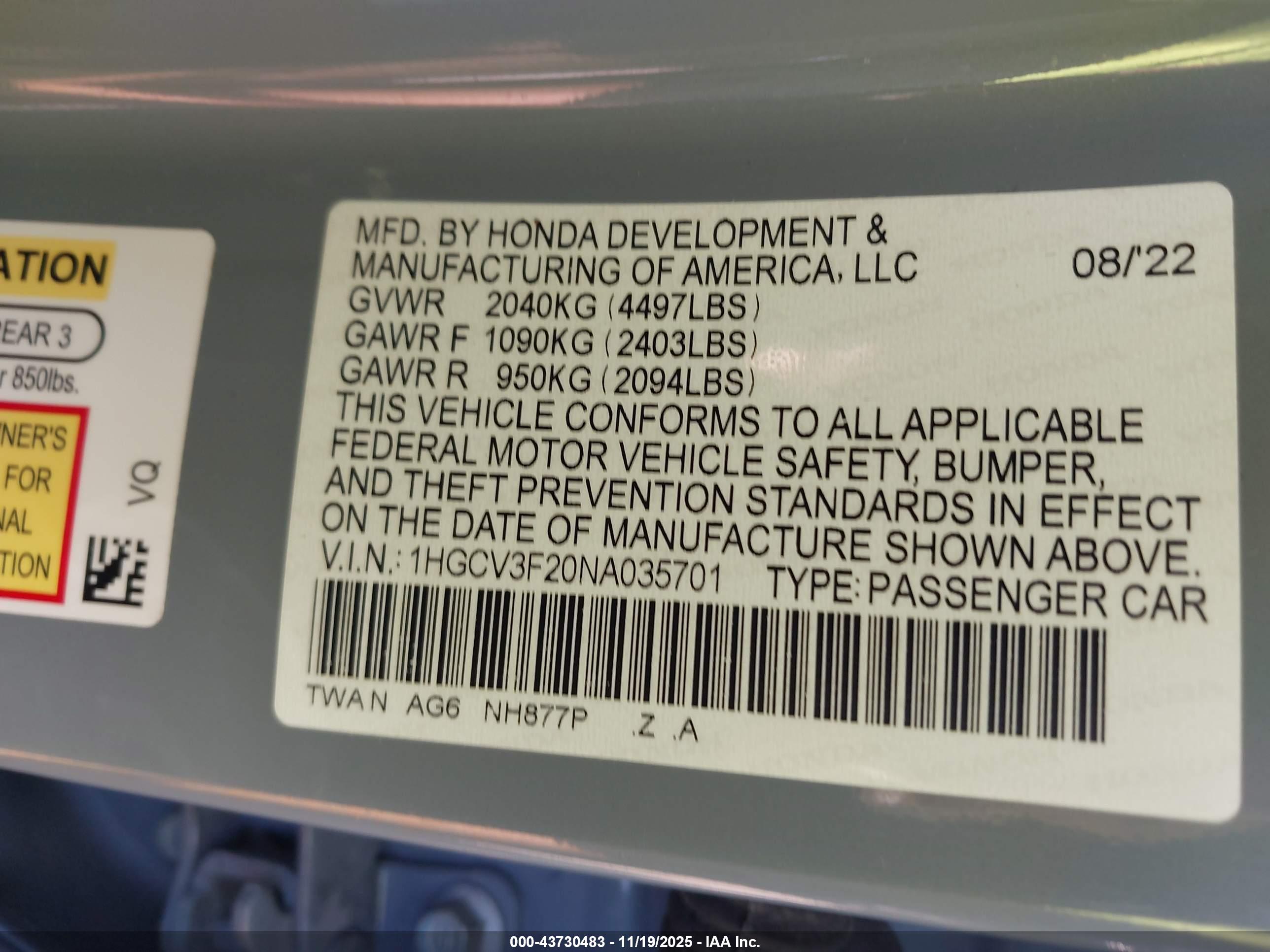 HONDA ACCORD image 9