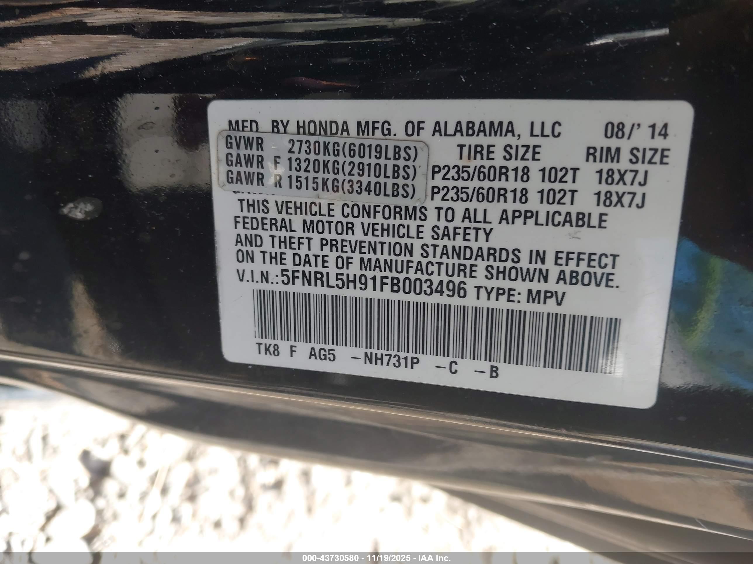 HONDA ODYSSEY image 9