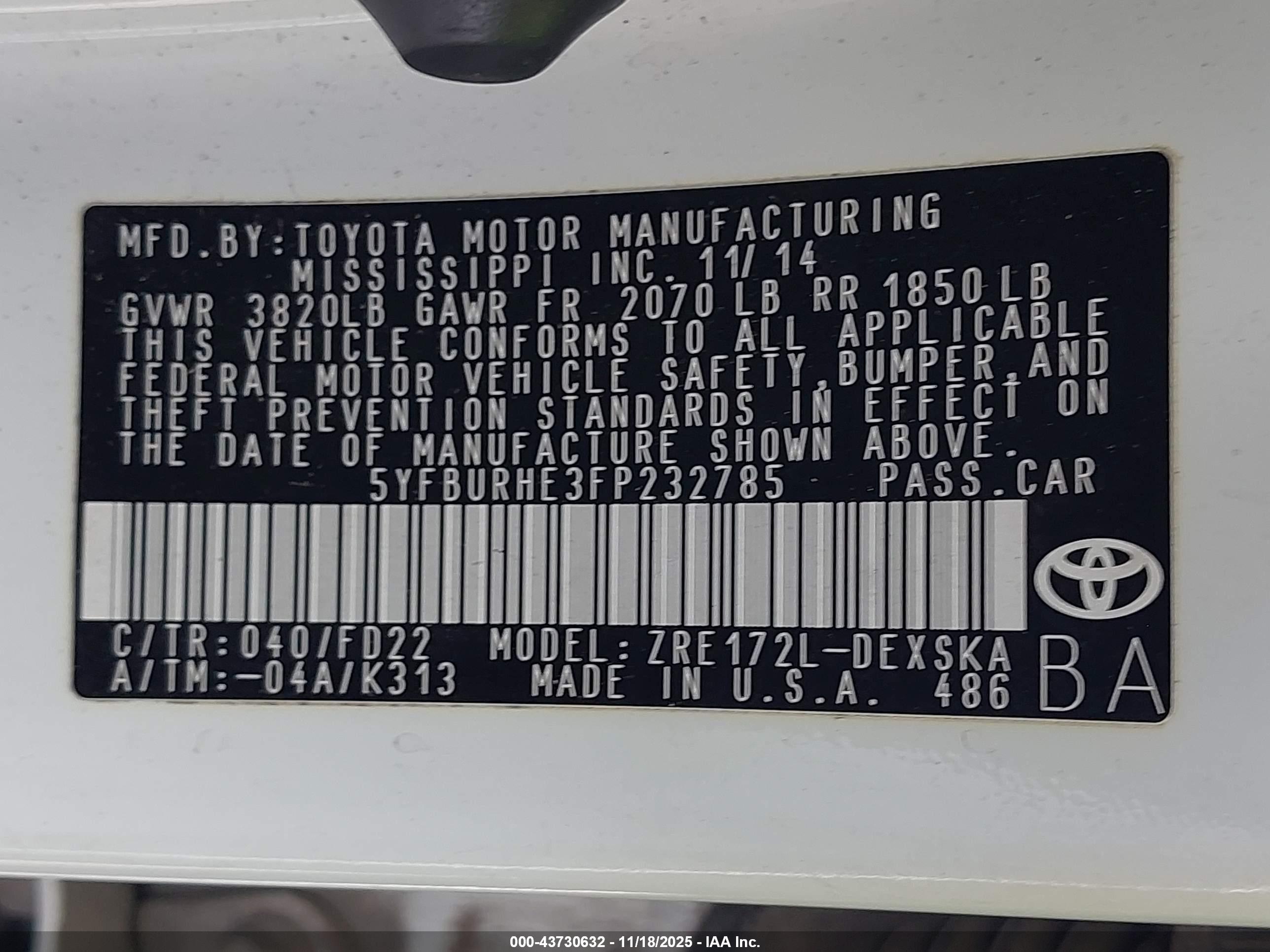 TOYOTA COROLLA image 9