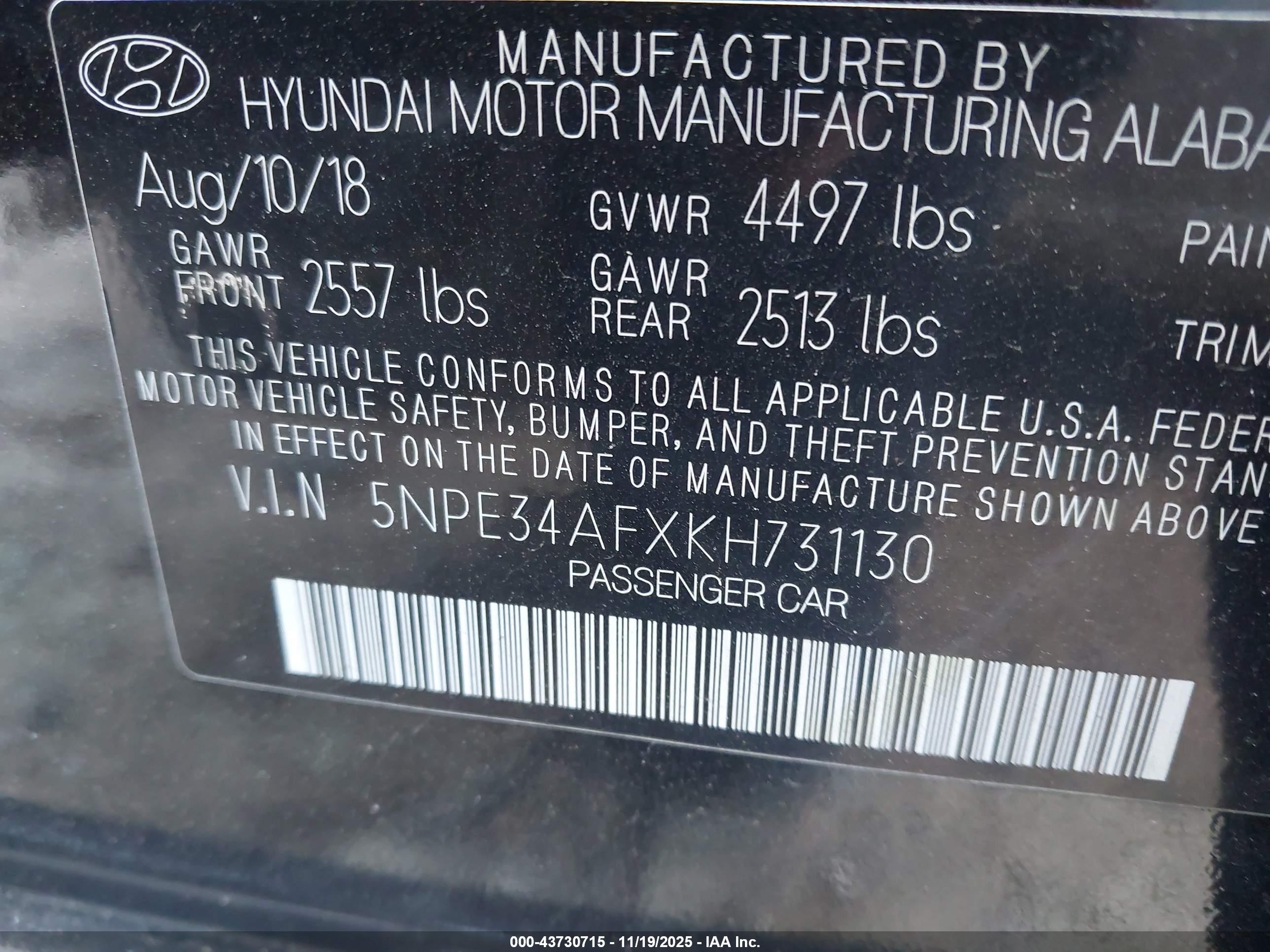 HYUNDAI SONATA image 9