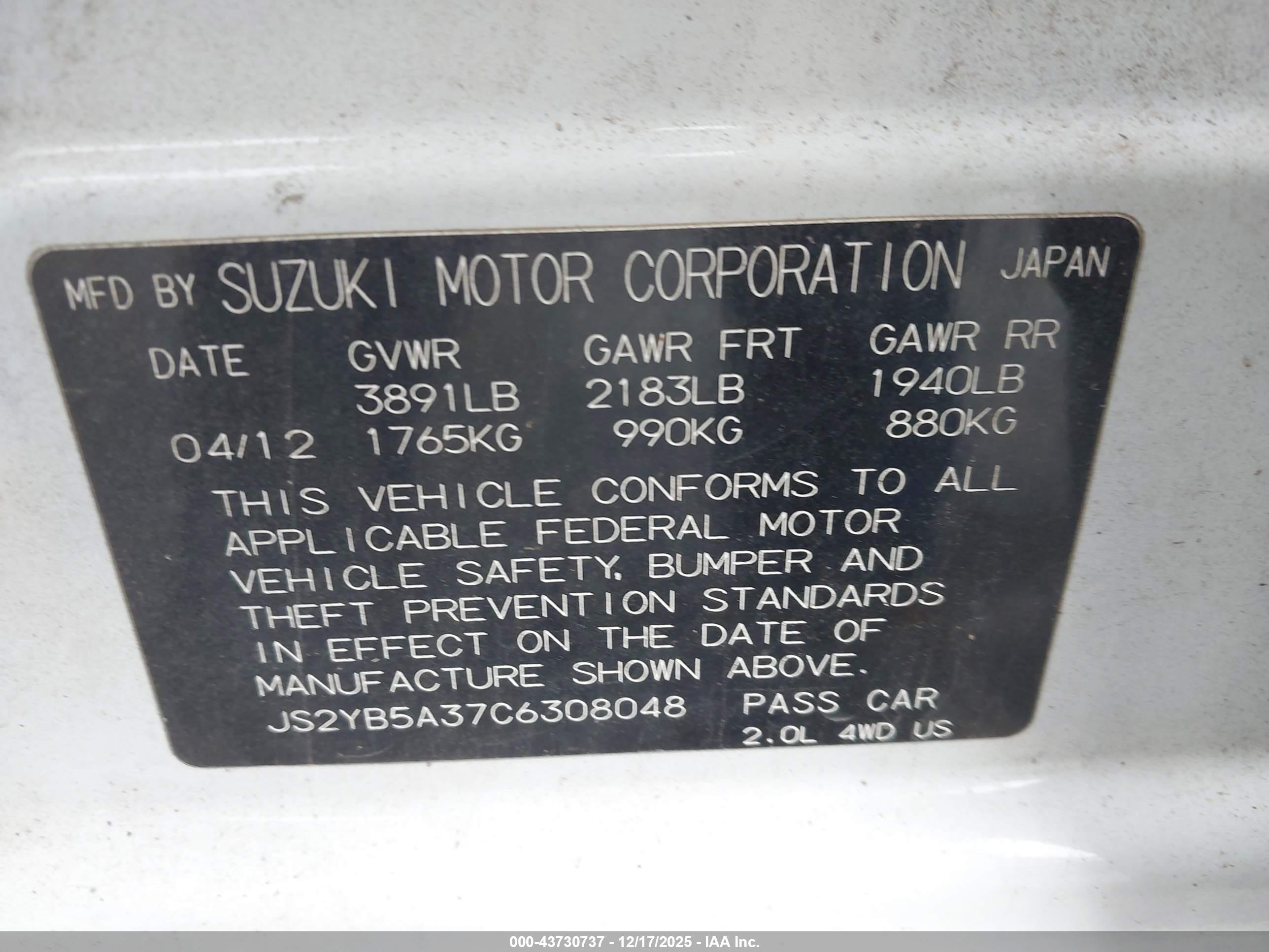 SUZUKI SX4 image 9
