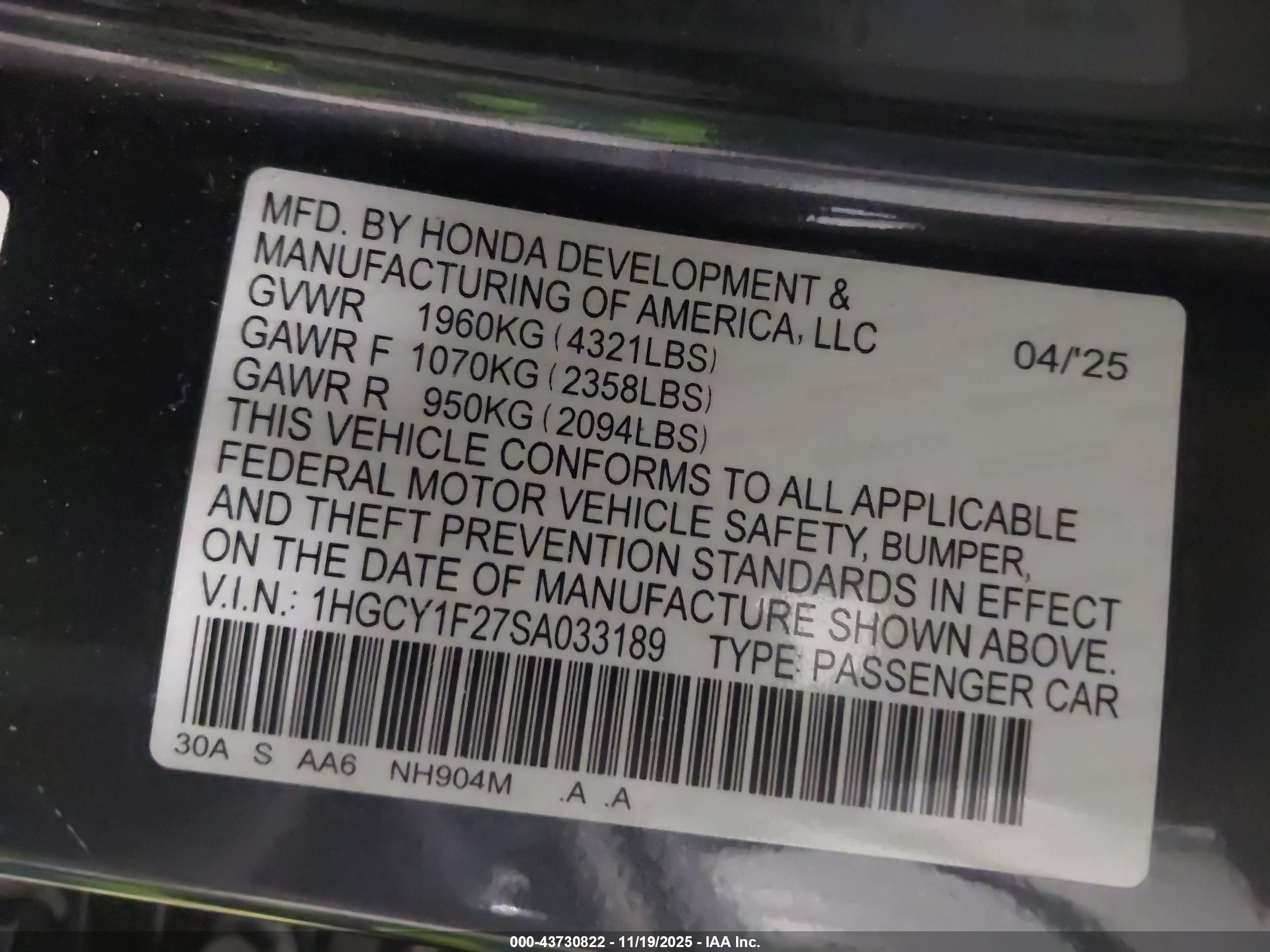 HONDA ACCORD image 9