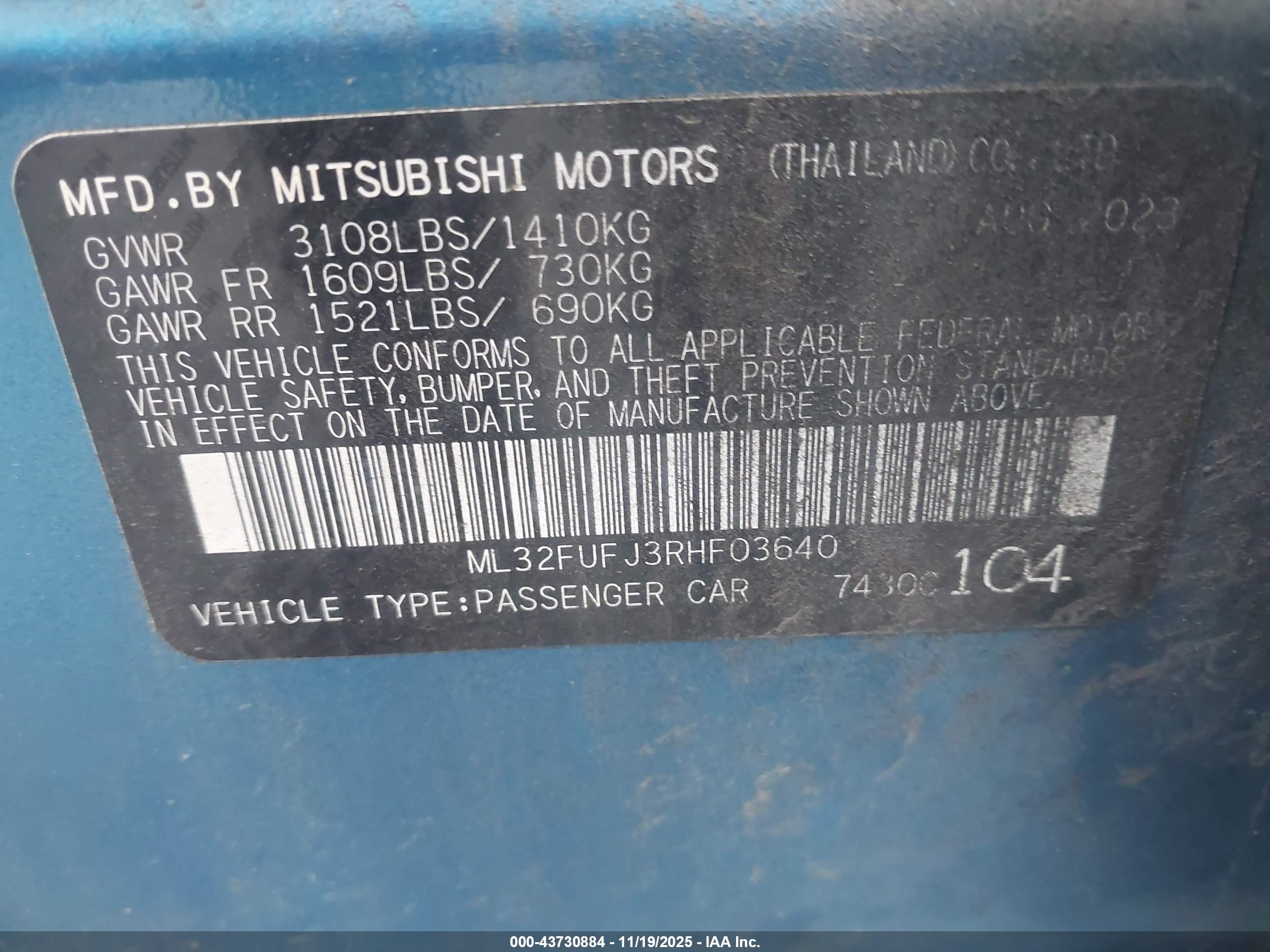 MITSUBISHI MIRAGE image 9