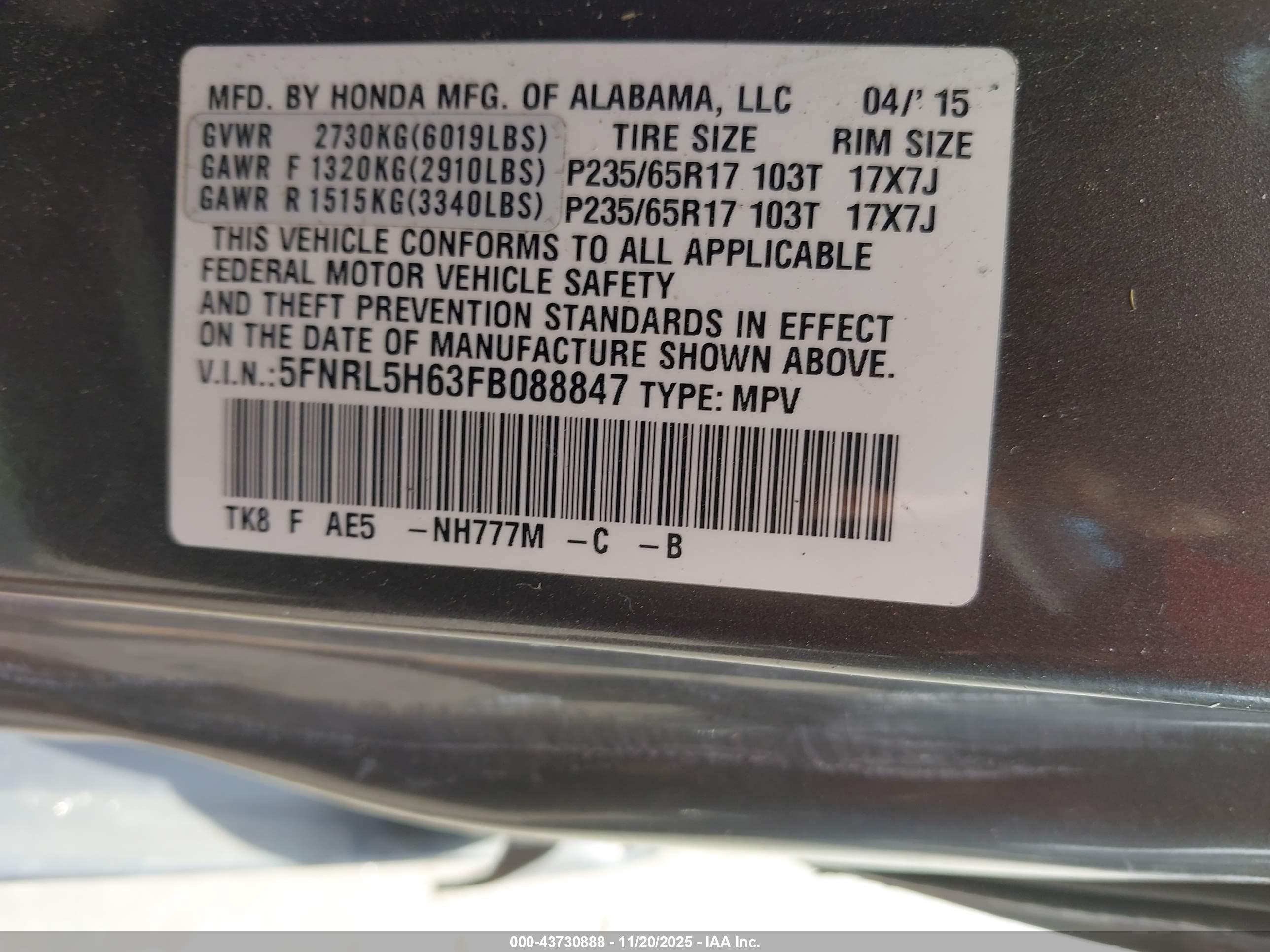 HONDA ODYSSEY image 9
