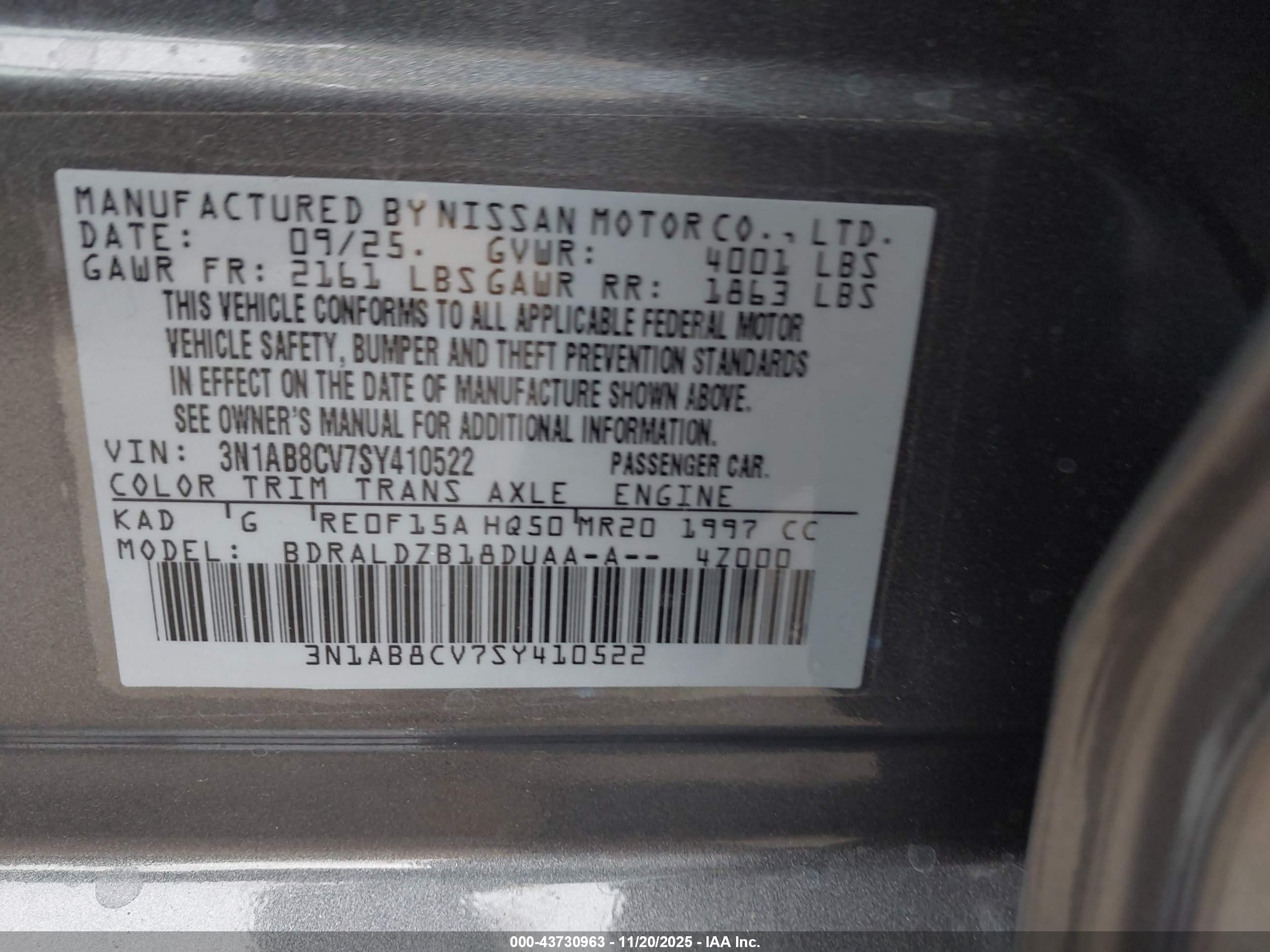 NISSAN SENTRA image 9