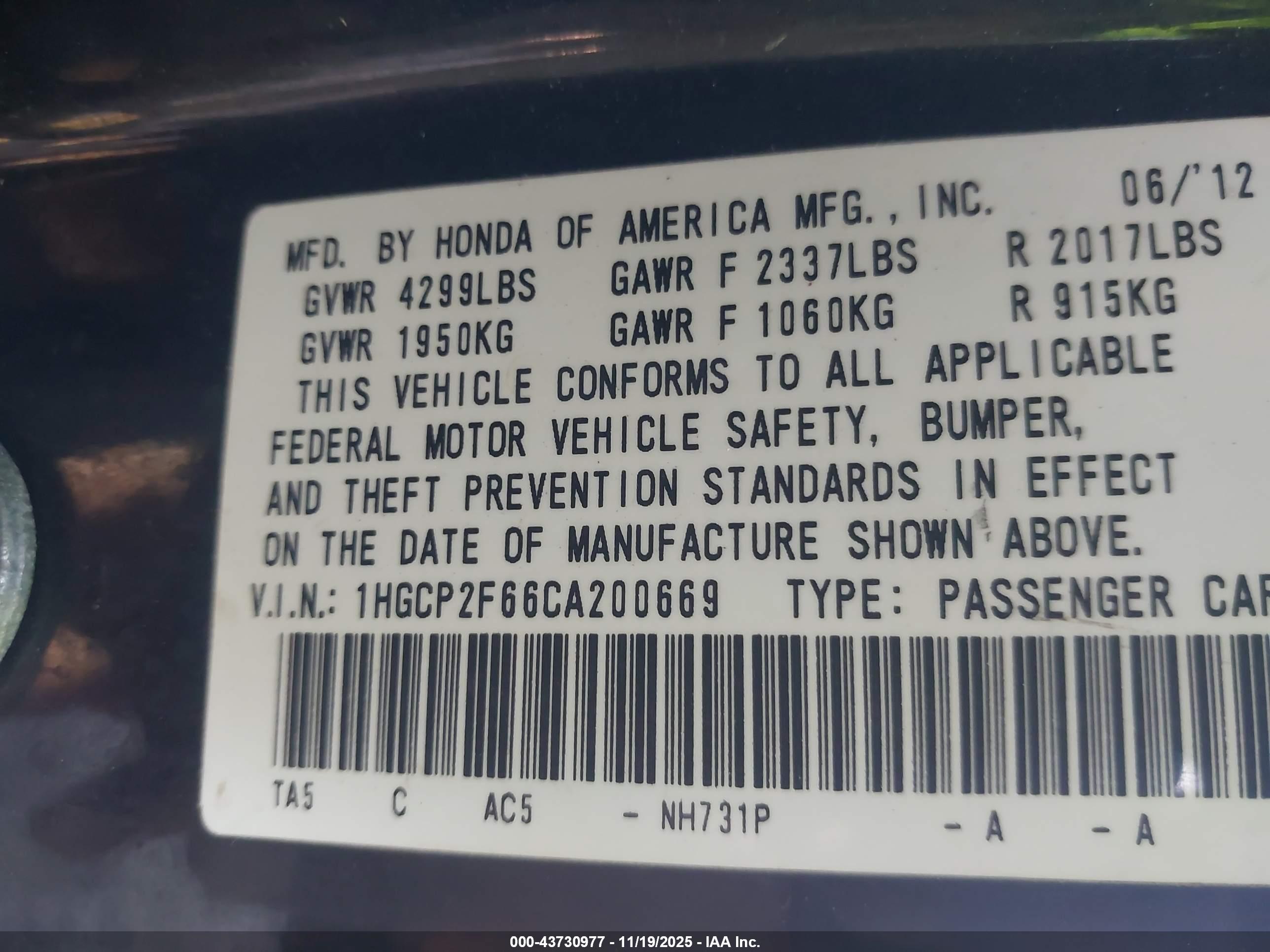 HONDA ACCORD image 9