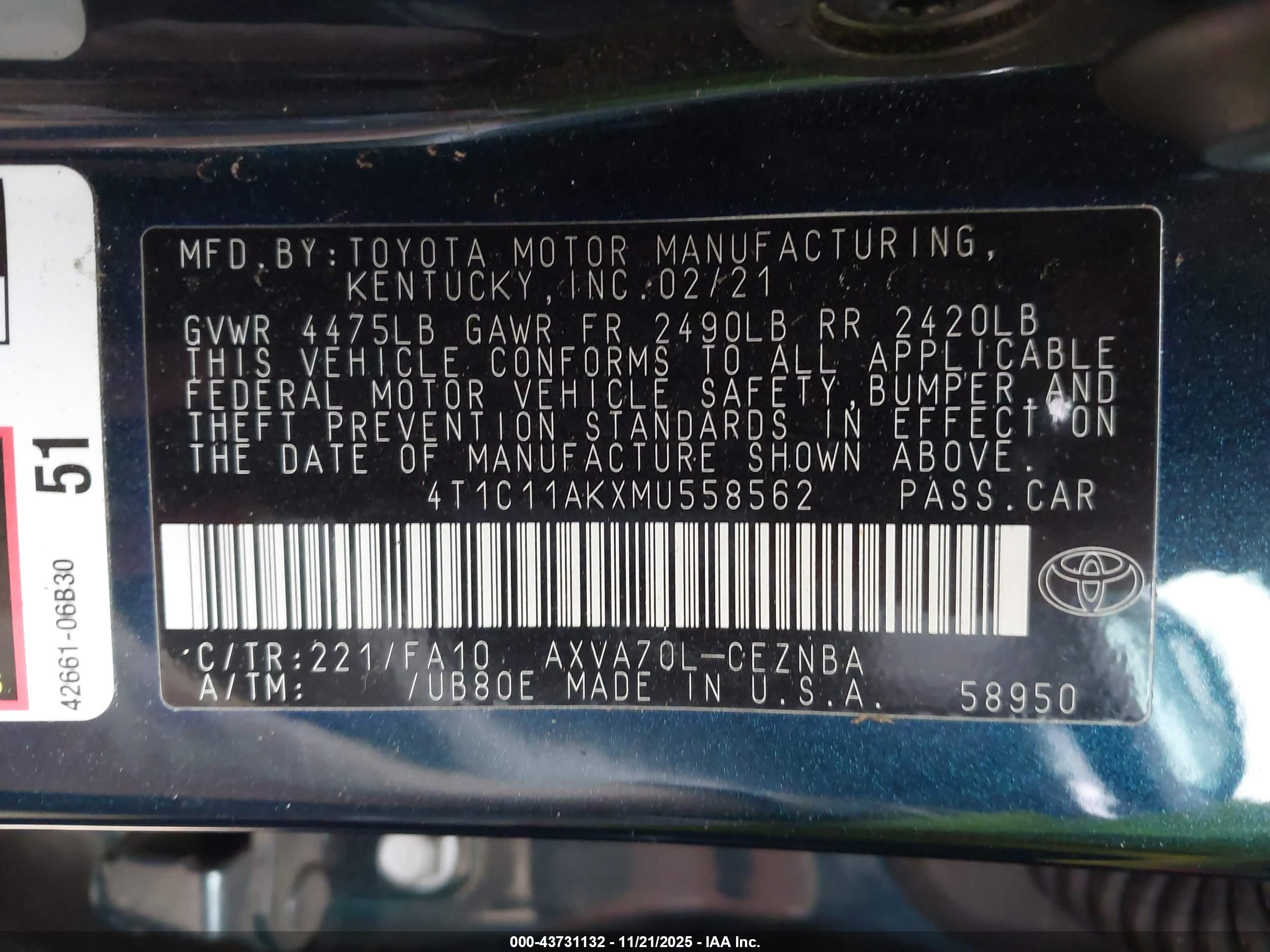 TOYOTA CAMRY image 9