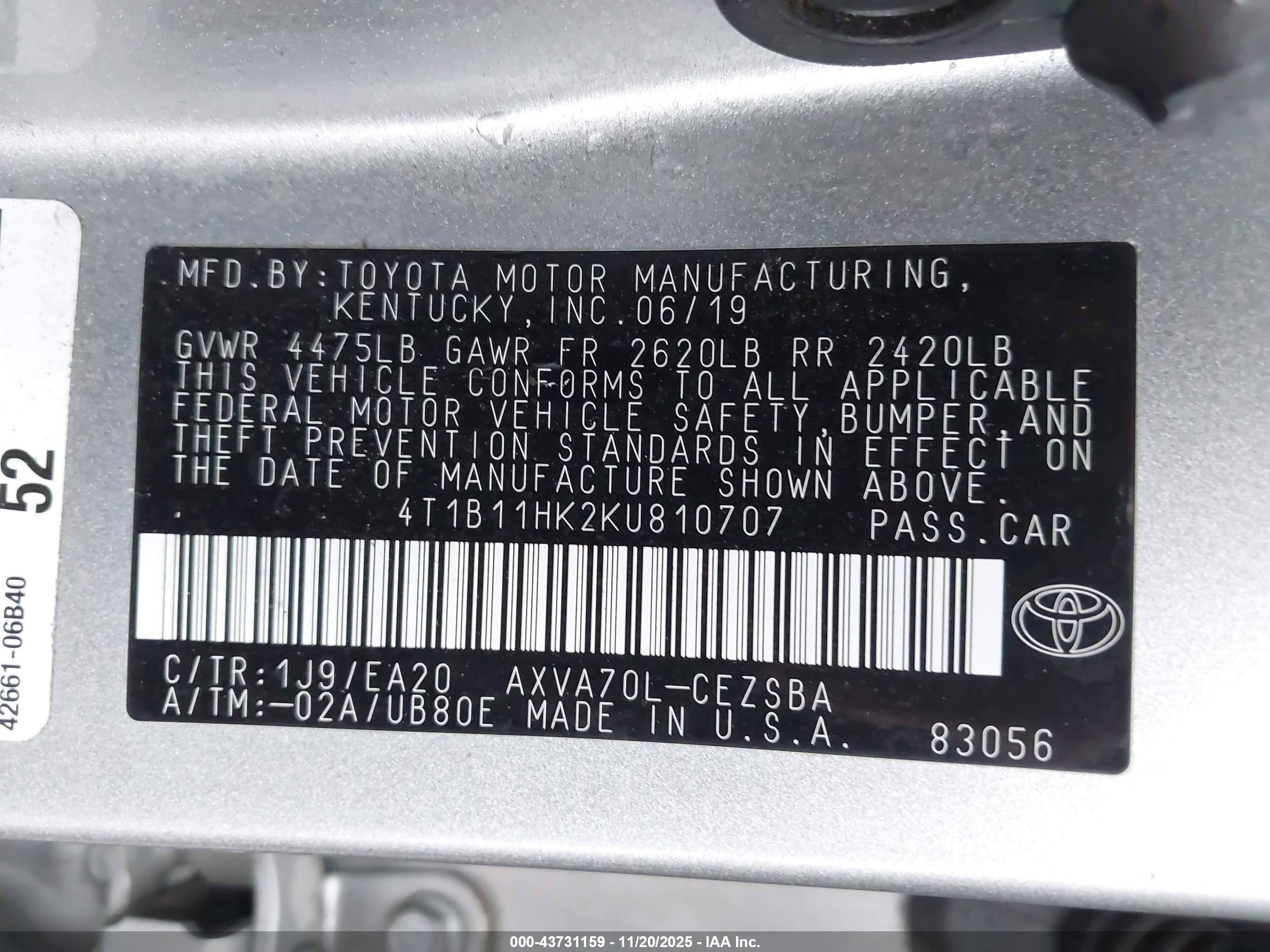 TOYOTA CAMRY image 9