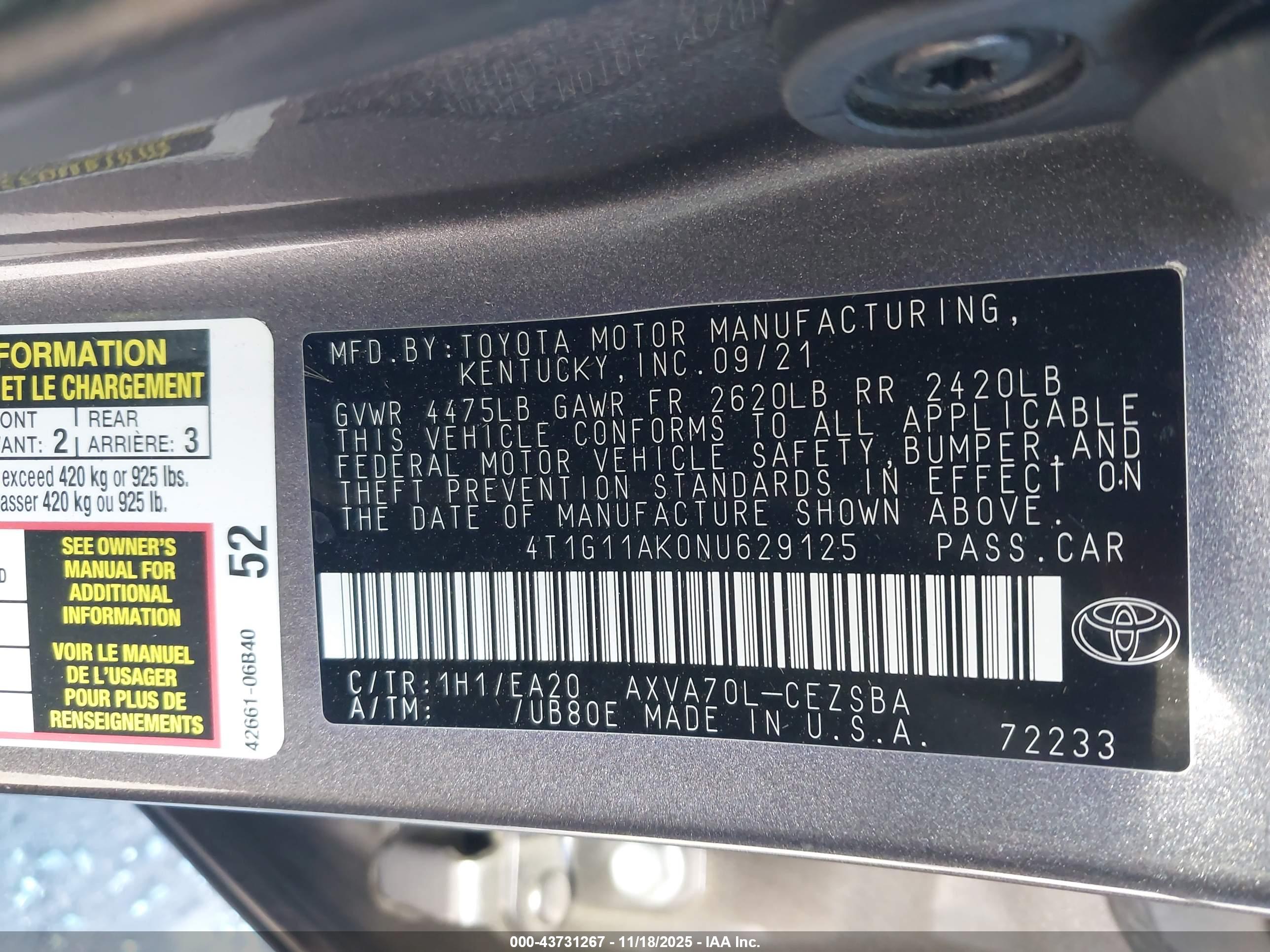 TOYOTA CAMRY image 9
