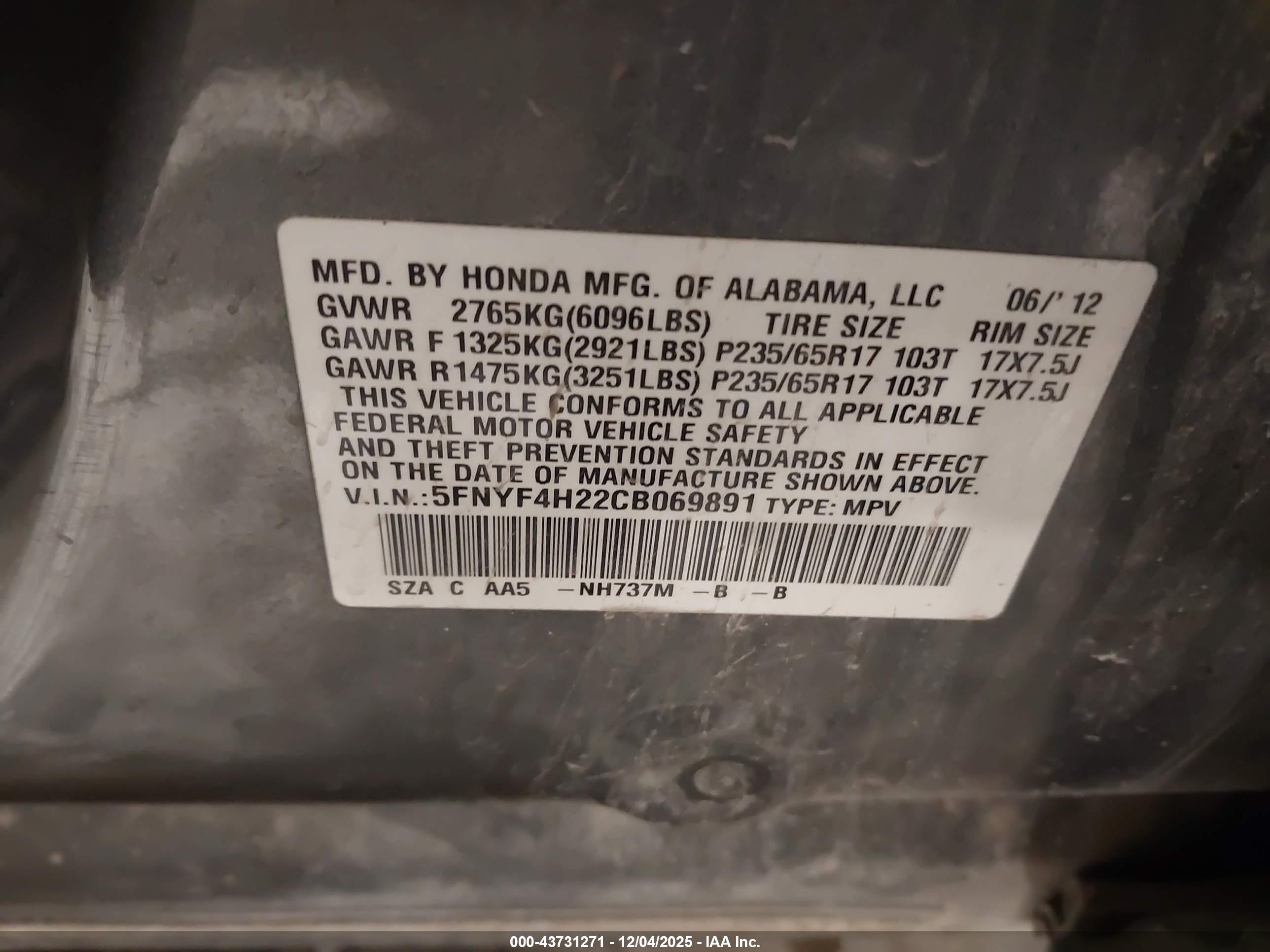 HONDA PILOT image 9