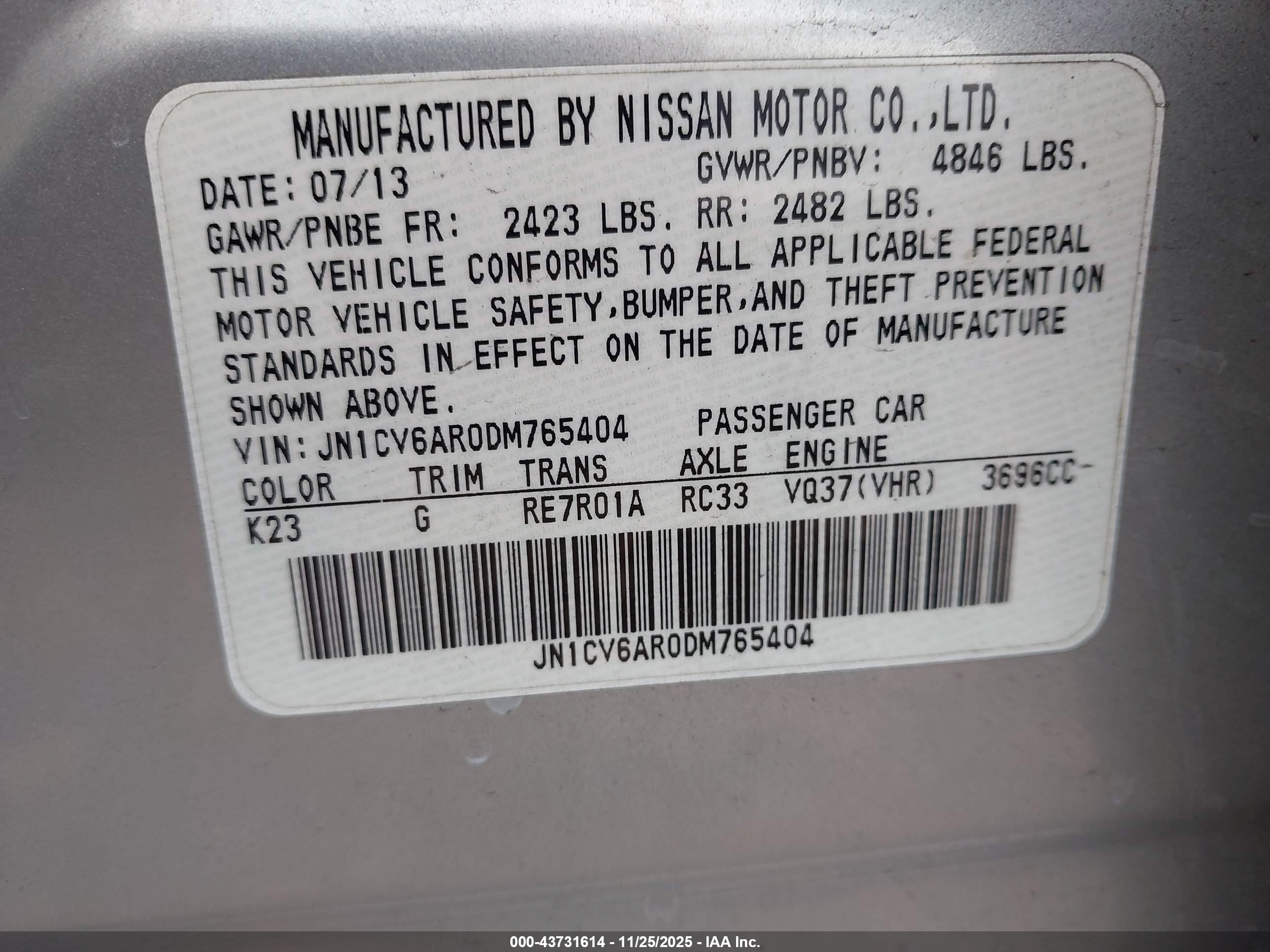 INFINITI G37X image 9
