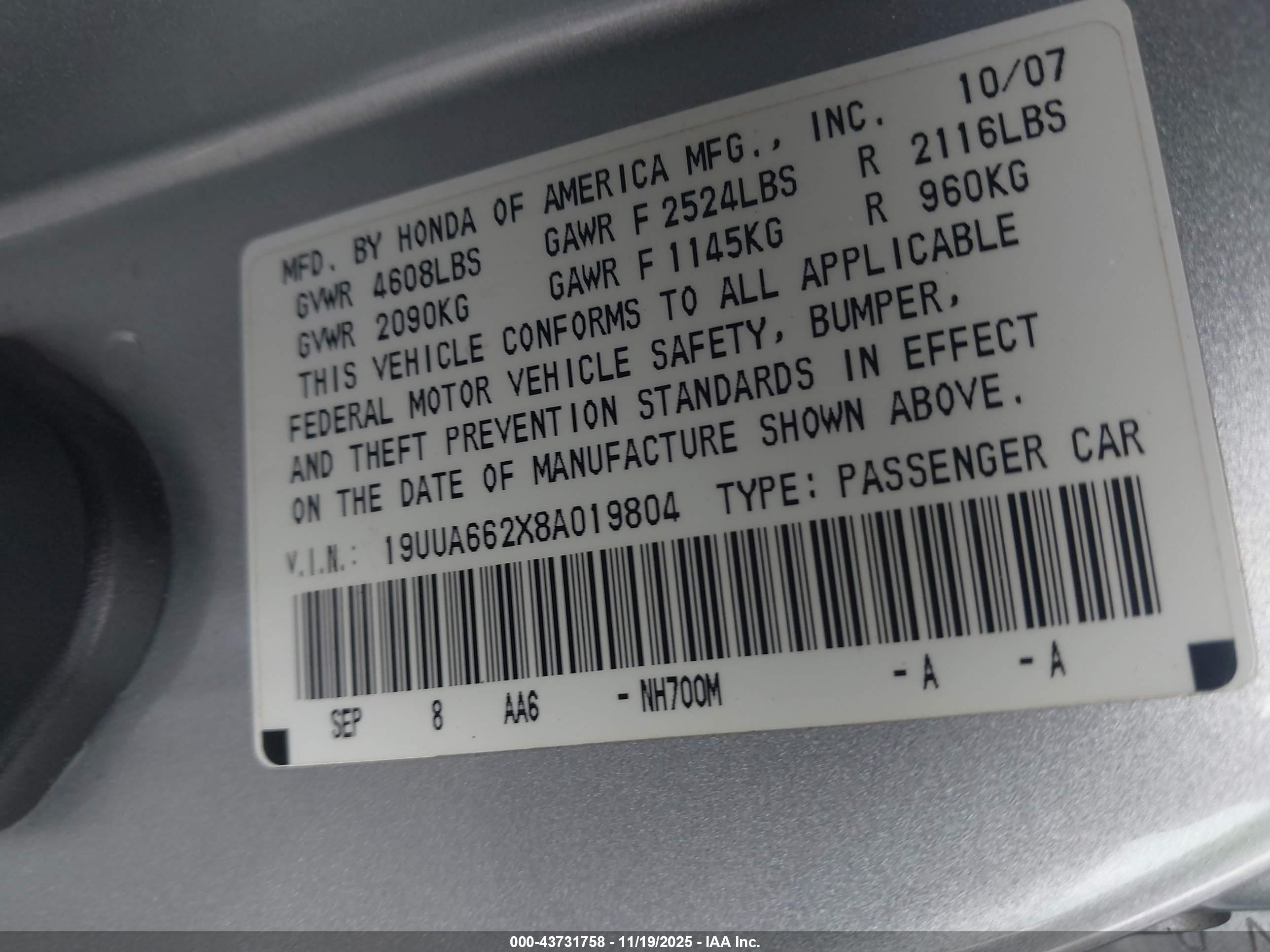ACURA TL image 9