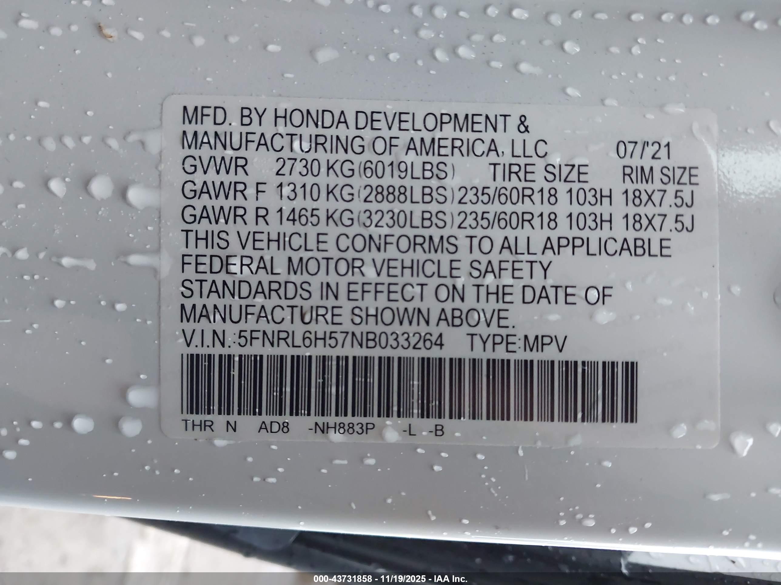 HONDA ODYSSEY image 9