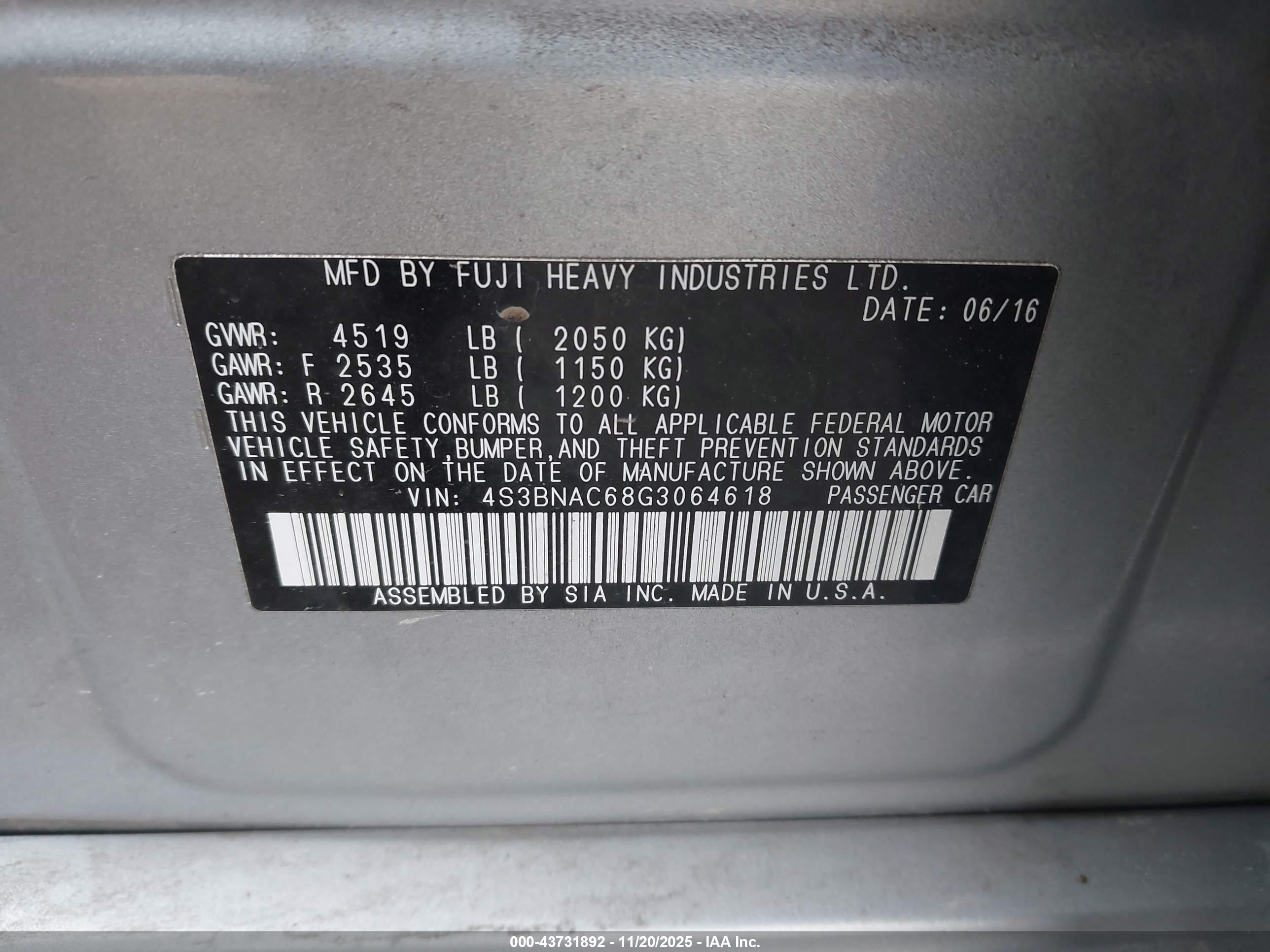 SUBARU LEGACY image 9