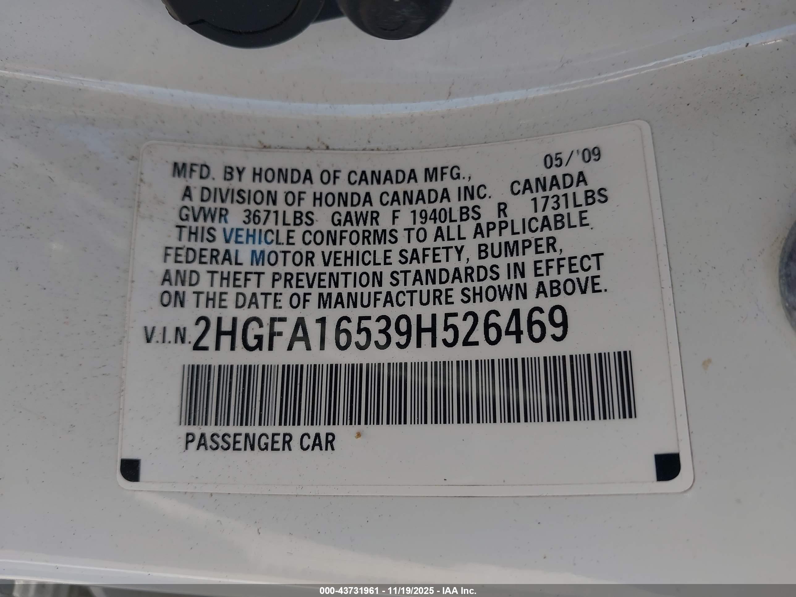 HONDA CIVIC image 9