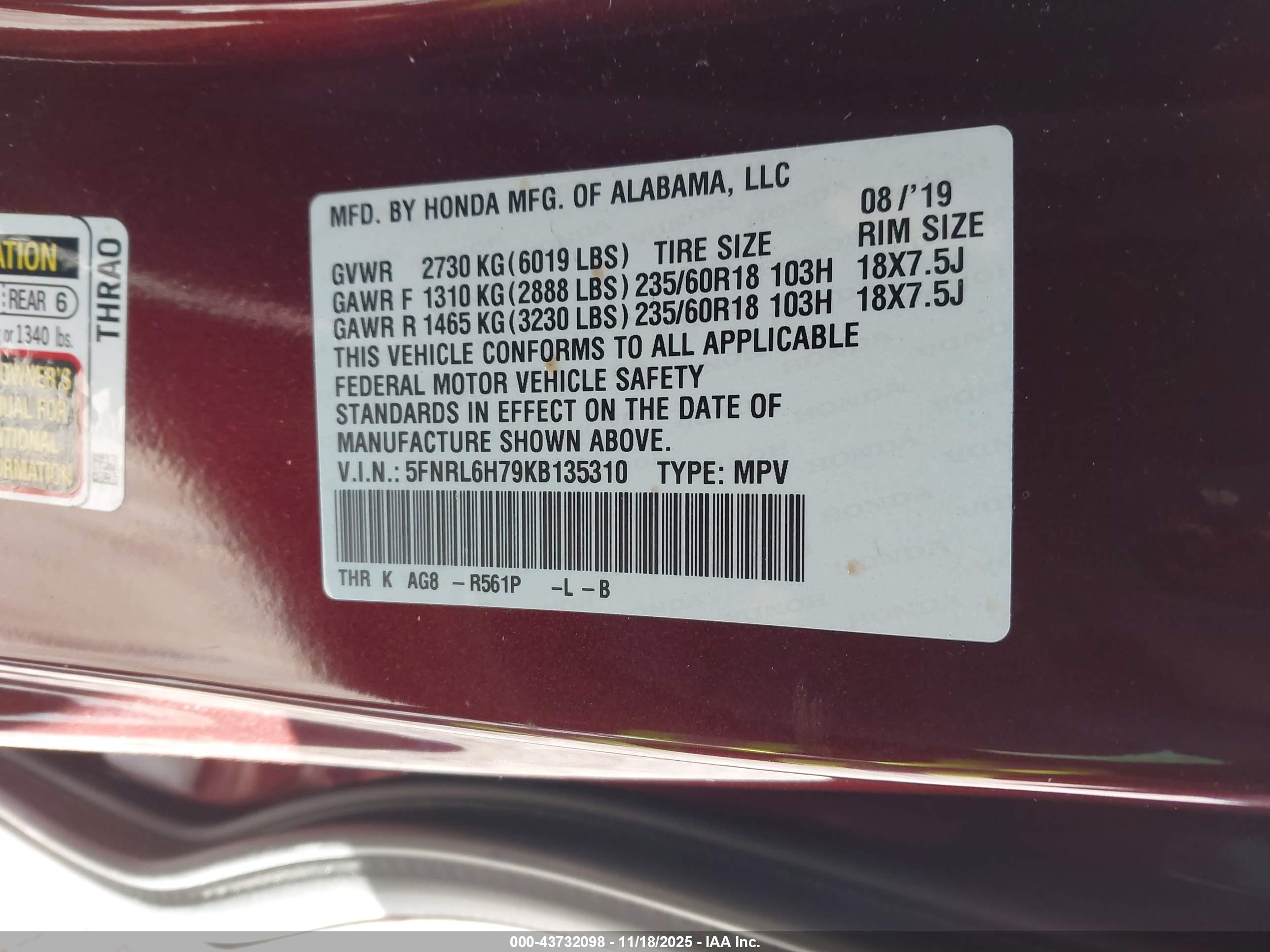 HONDA ODYSSEY image 9