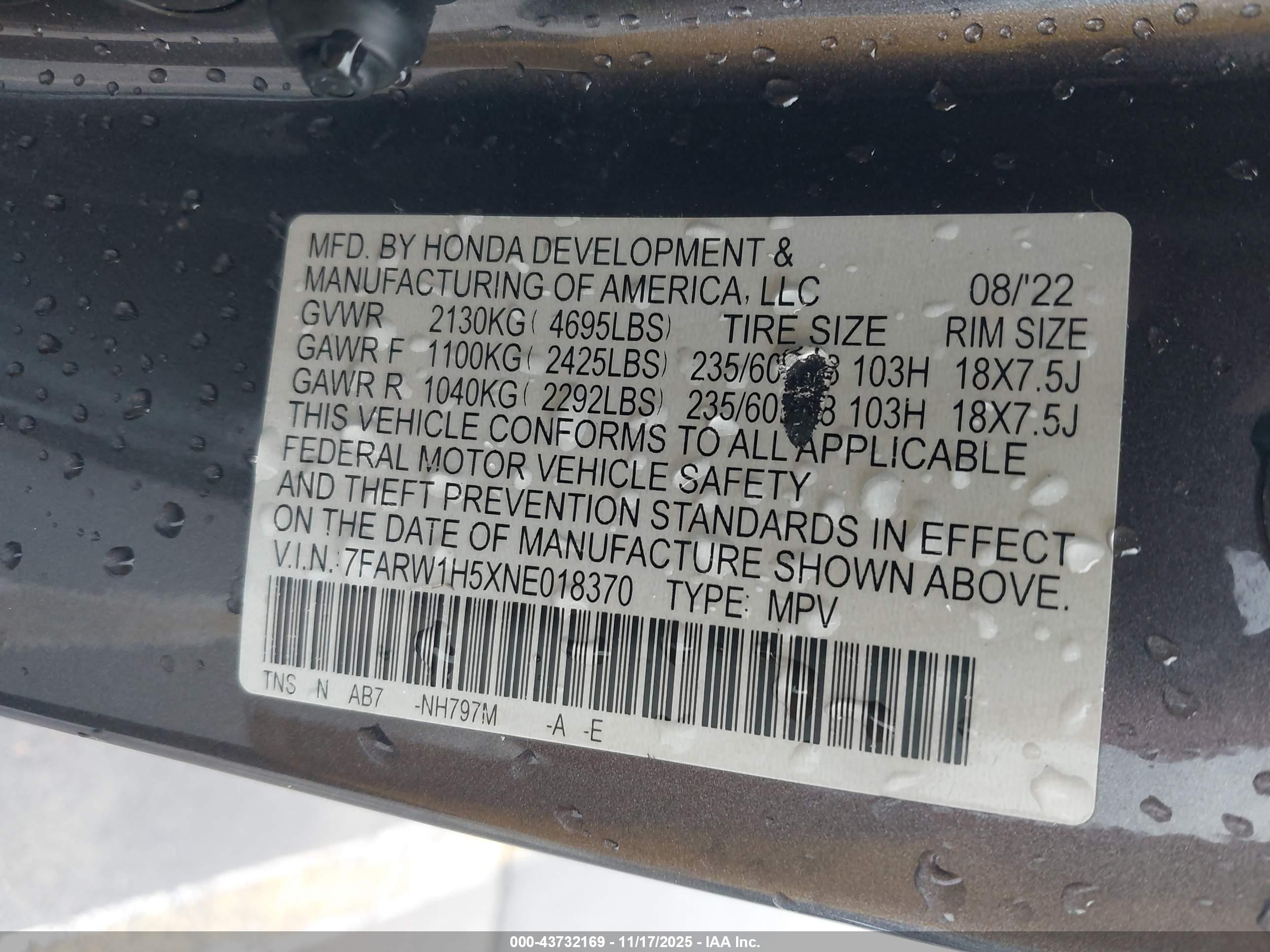HONDA CR-V image 9