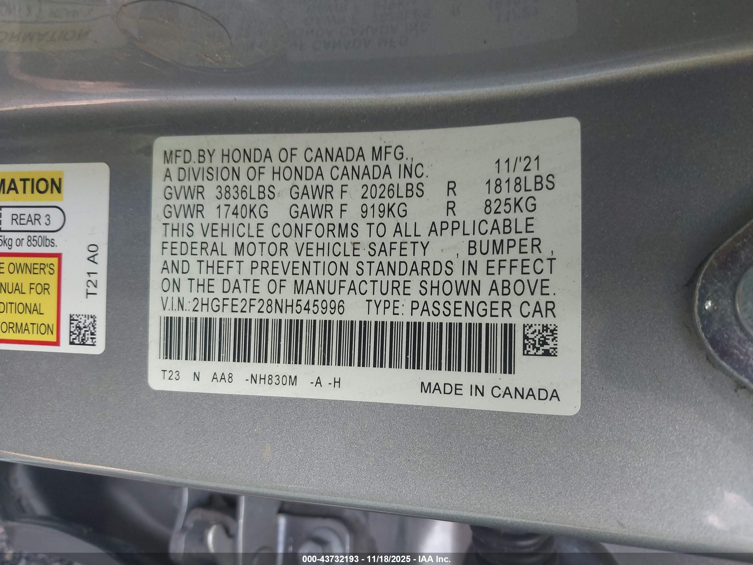 HONDA CIVIC image 9