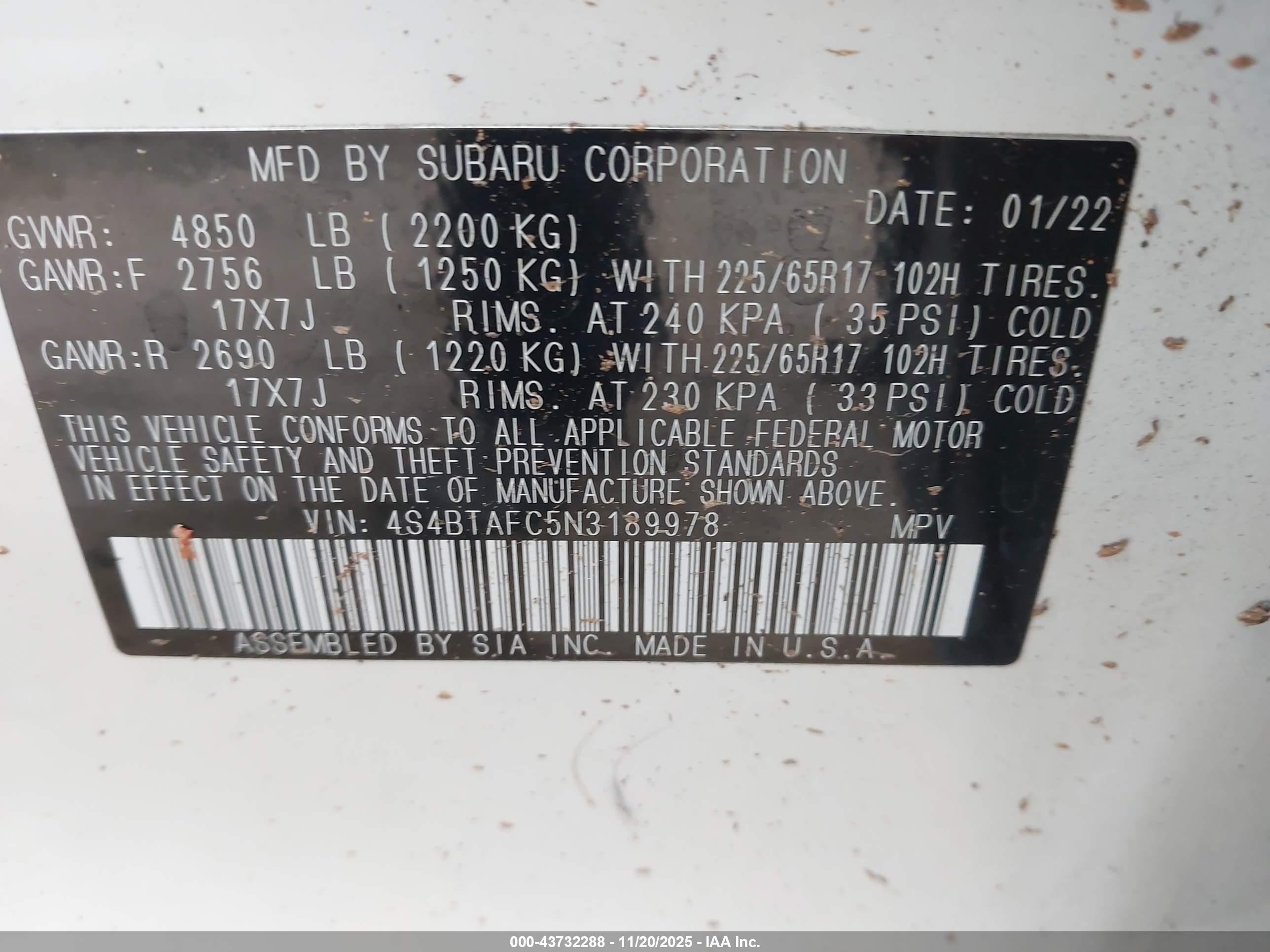 SUBARU OUTBACK image 9
