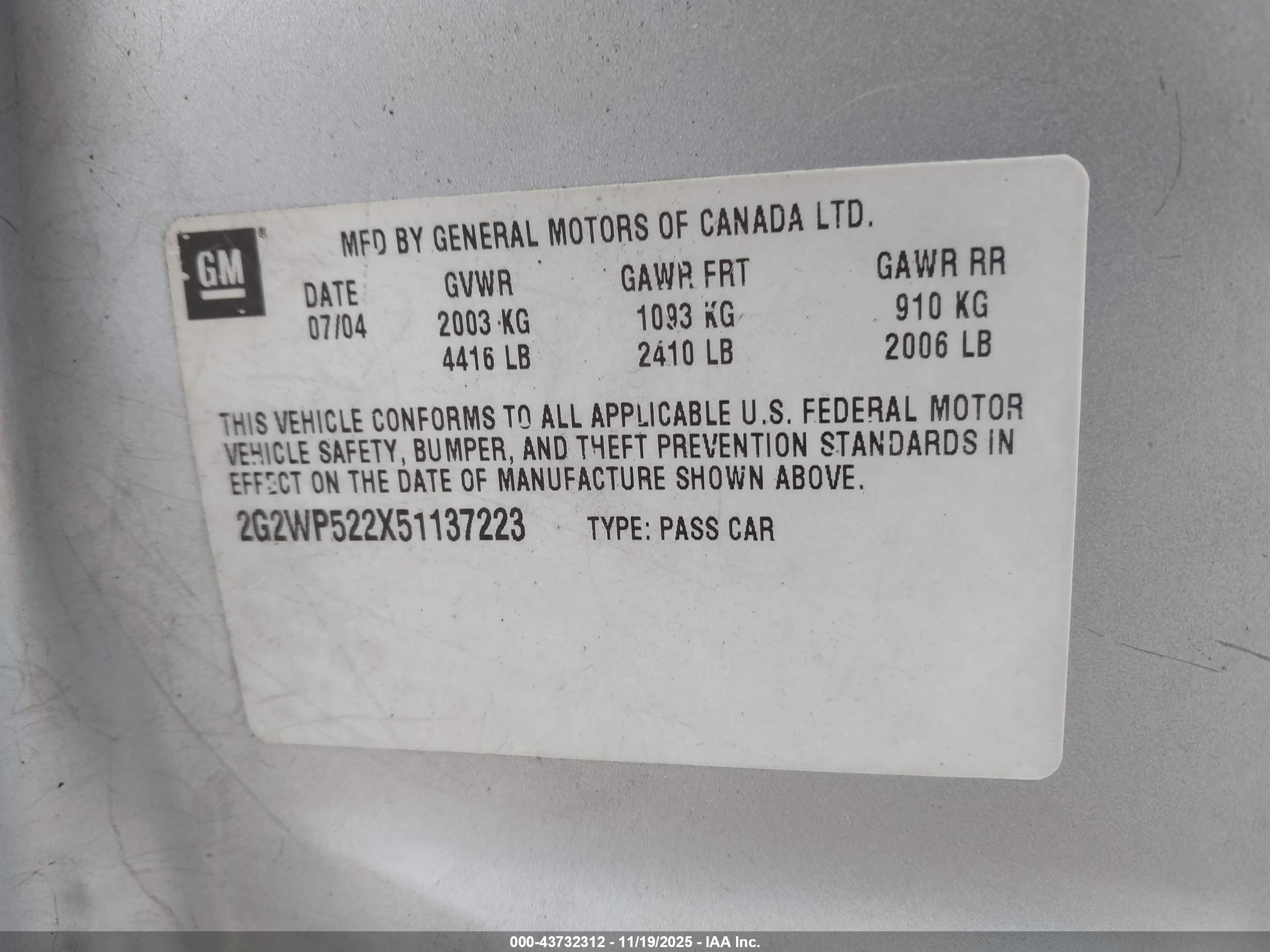 PONTIAC GRAND image 9