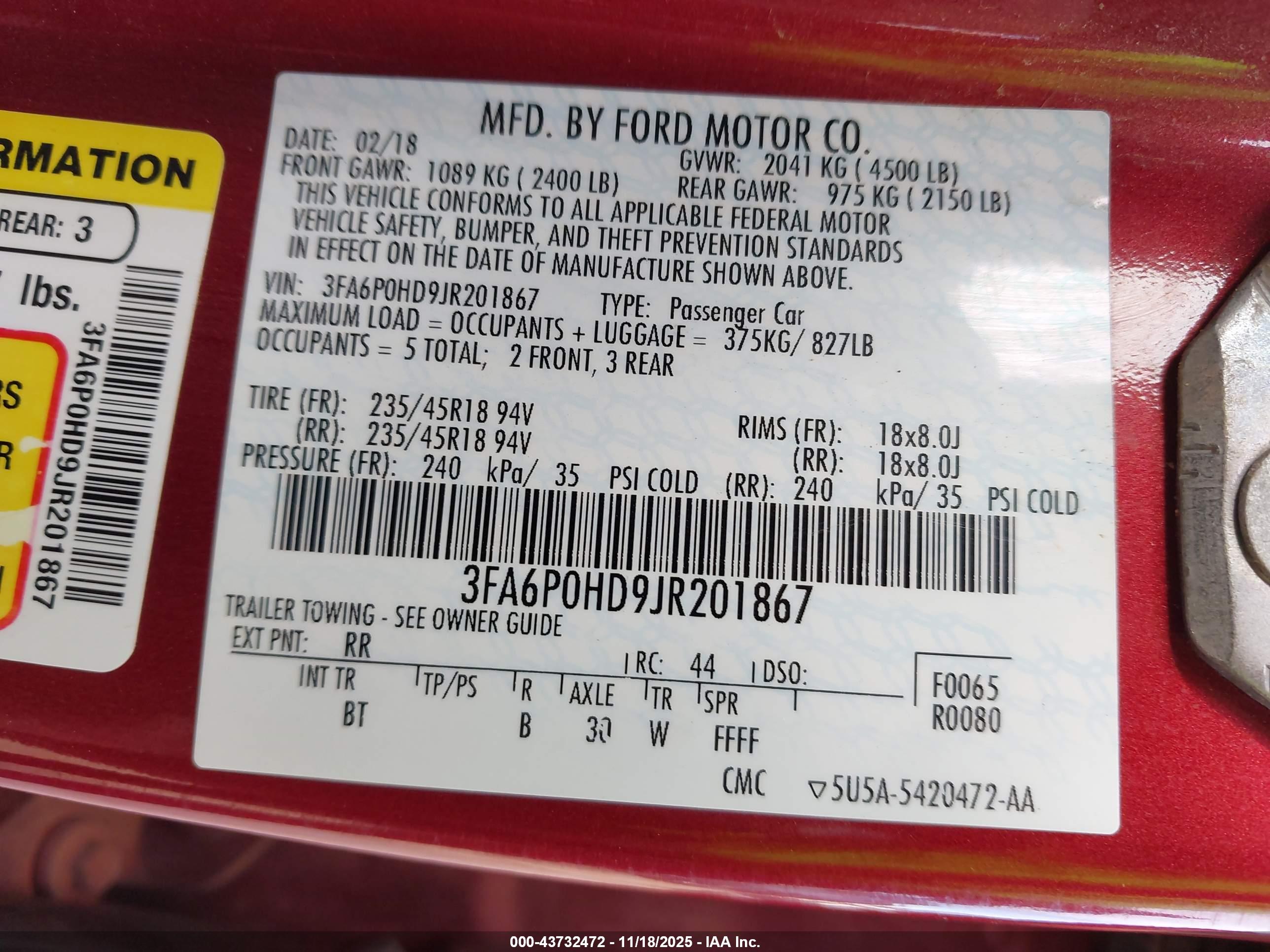 FORD FUSION image 9
