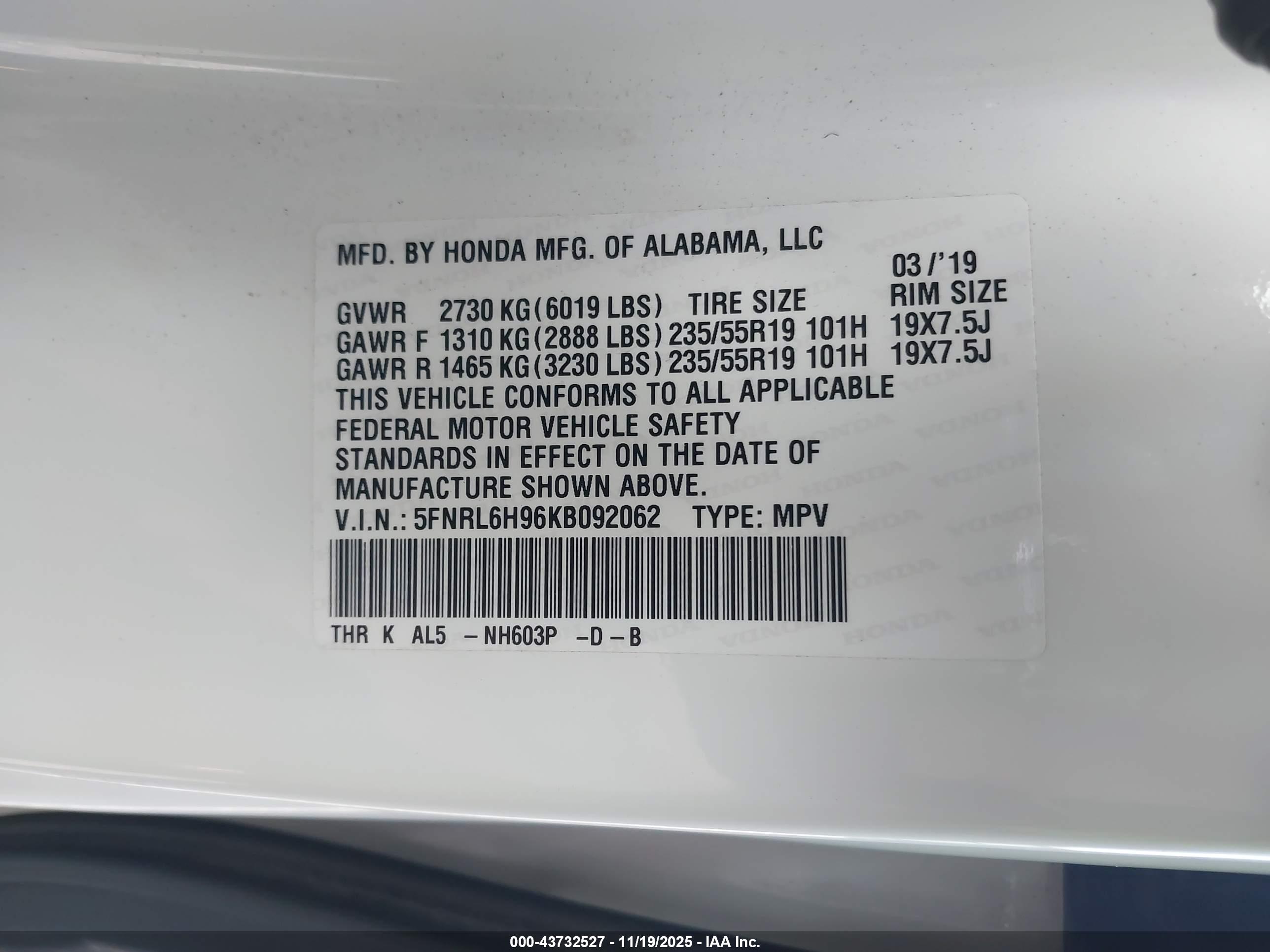 HONDA ODYSSEY image 9