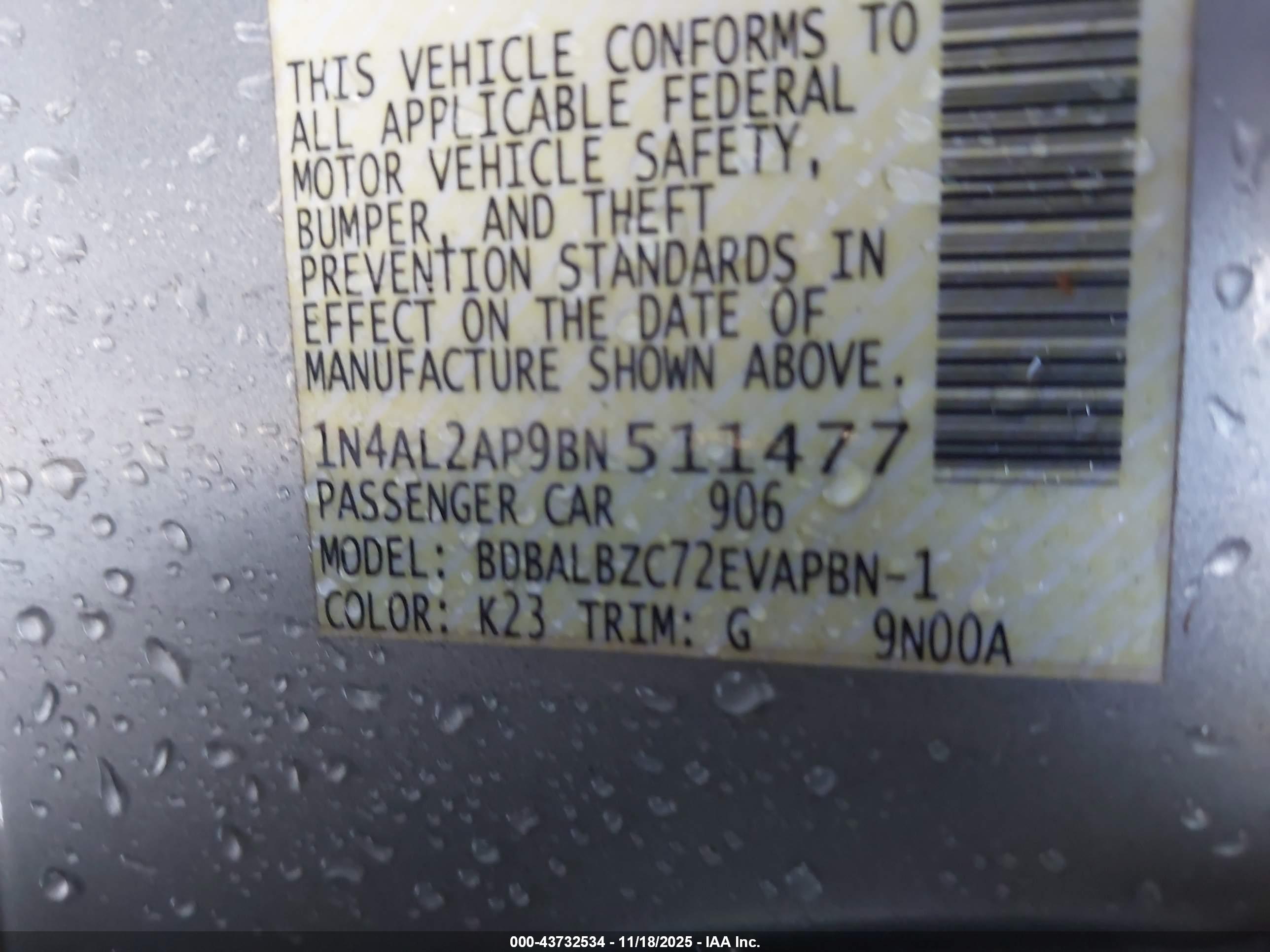NISSAN ALTIMA image 9