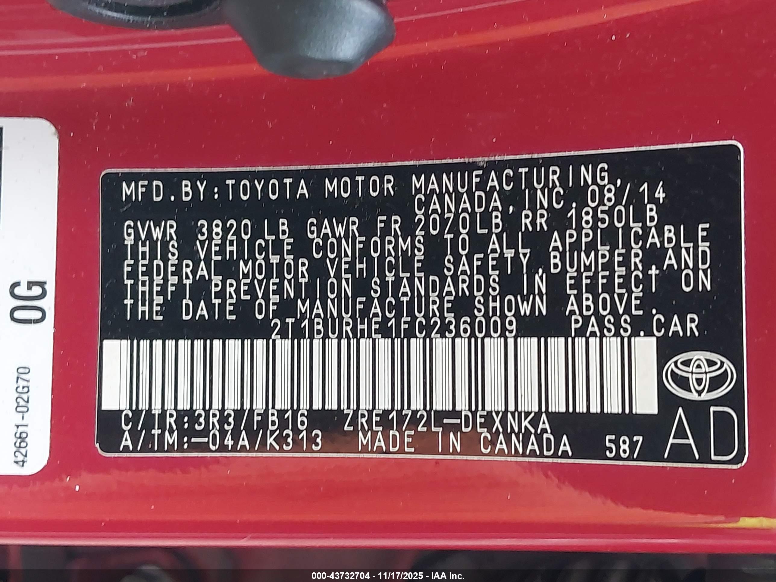 TOYOTA COROLLA image 9