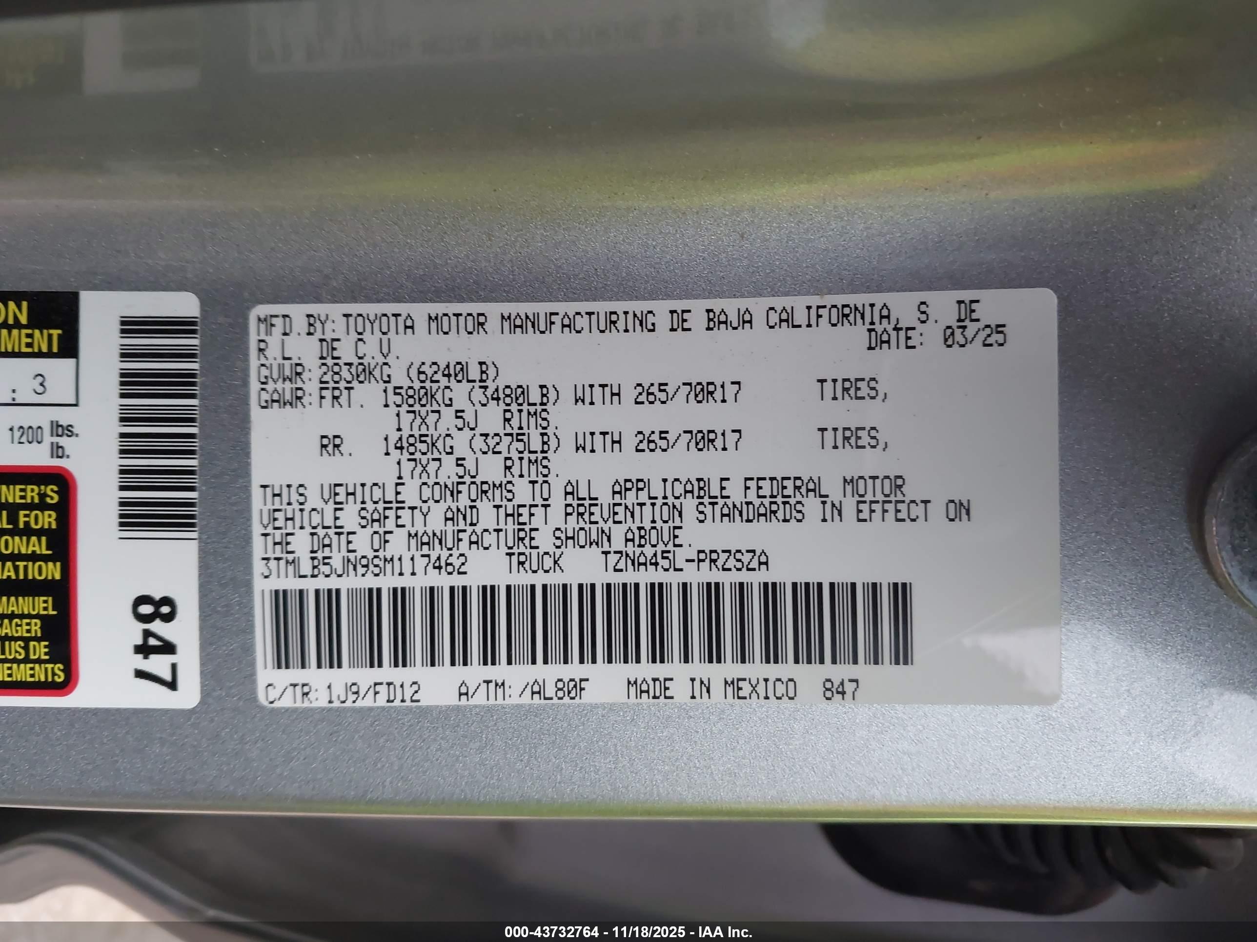 TOYOTA TACOMA image 9