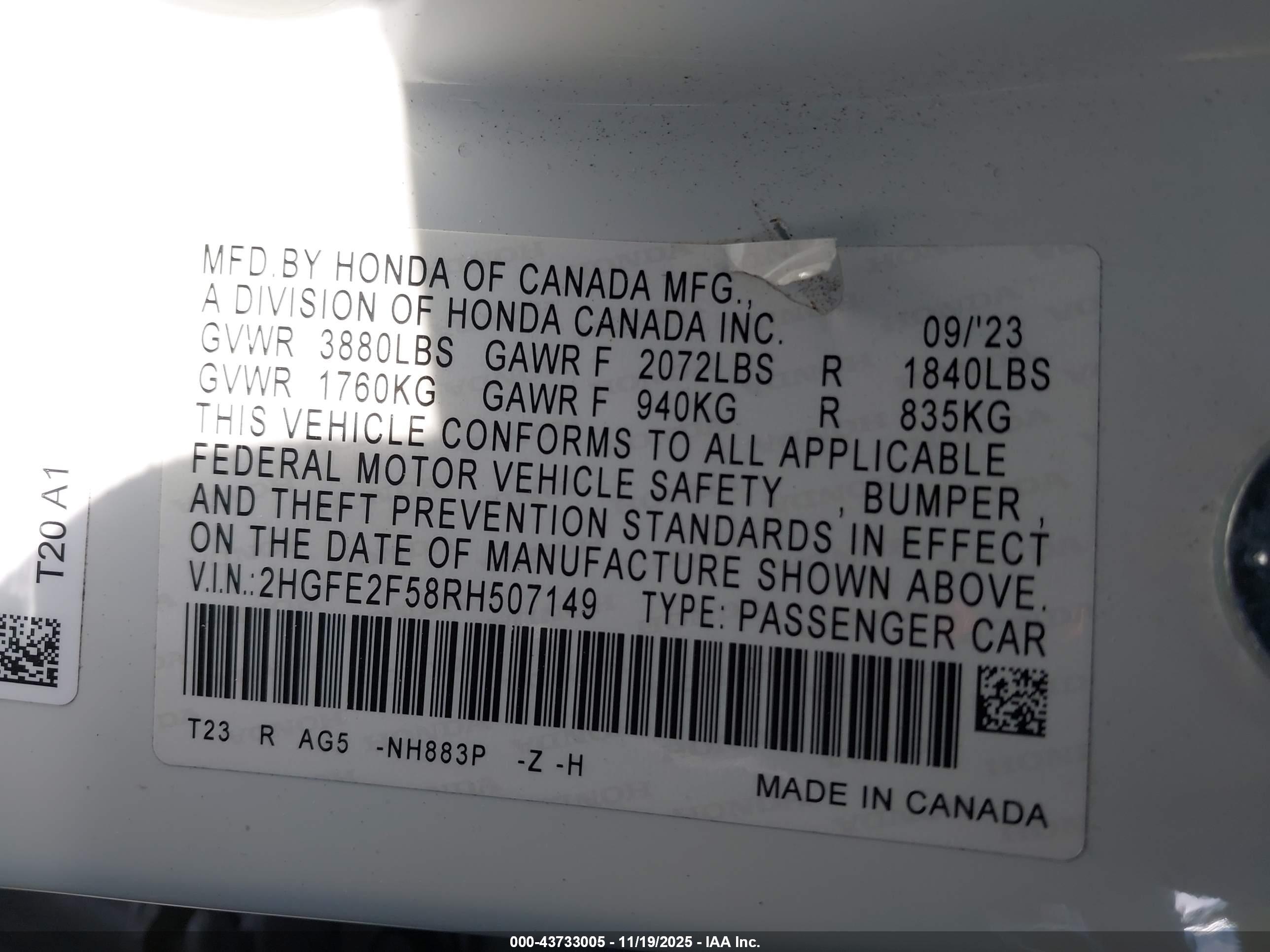 HONDA CIVIC image 9