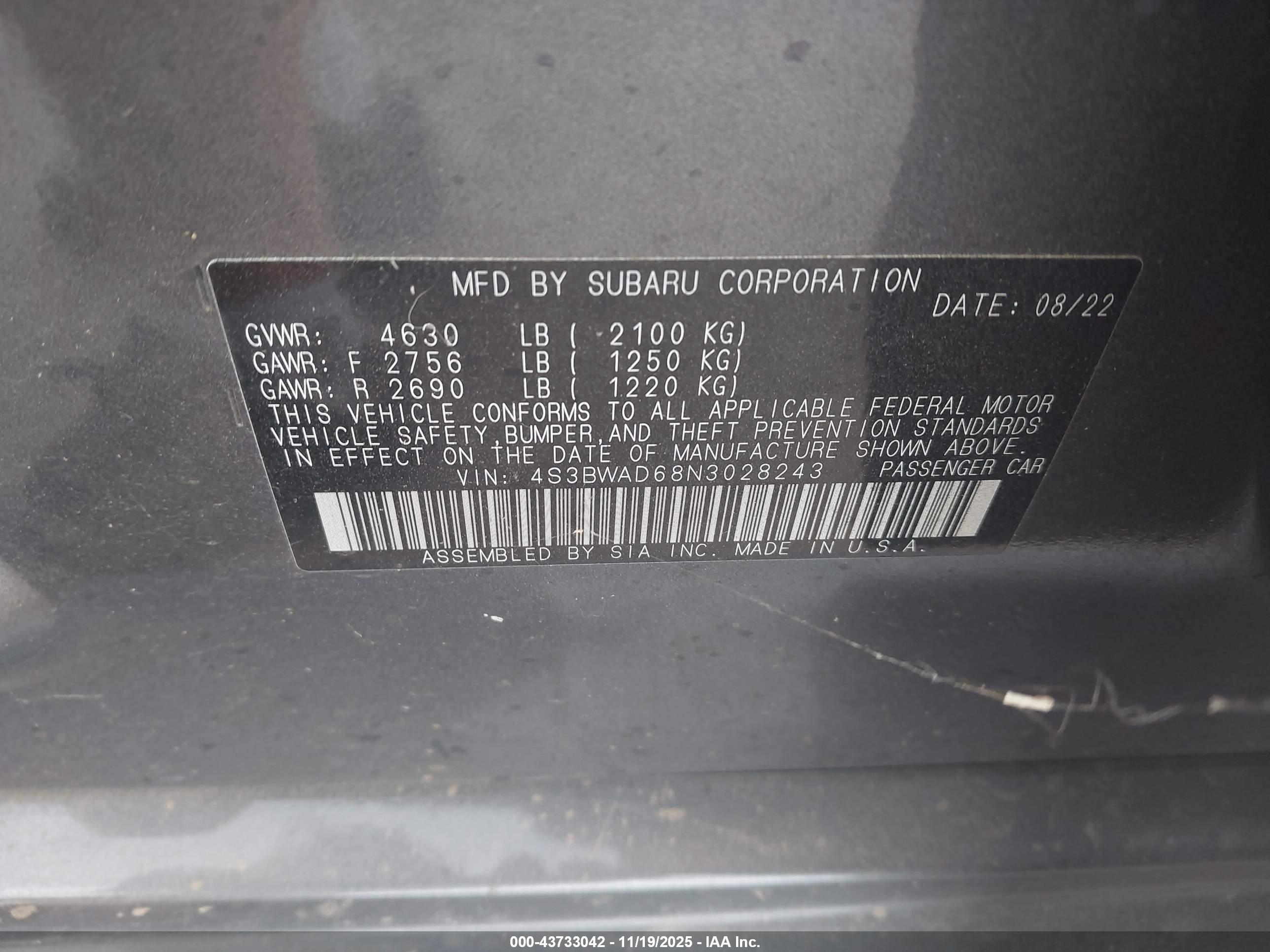 SUBARU LEGACY image 9