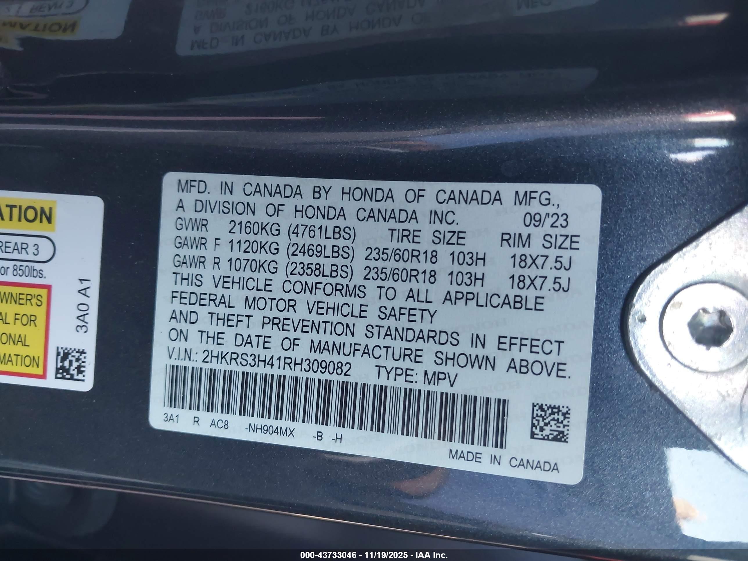 HONDA CR-V image 9