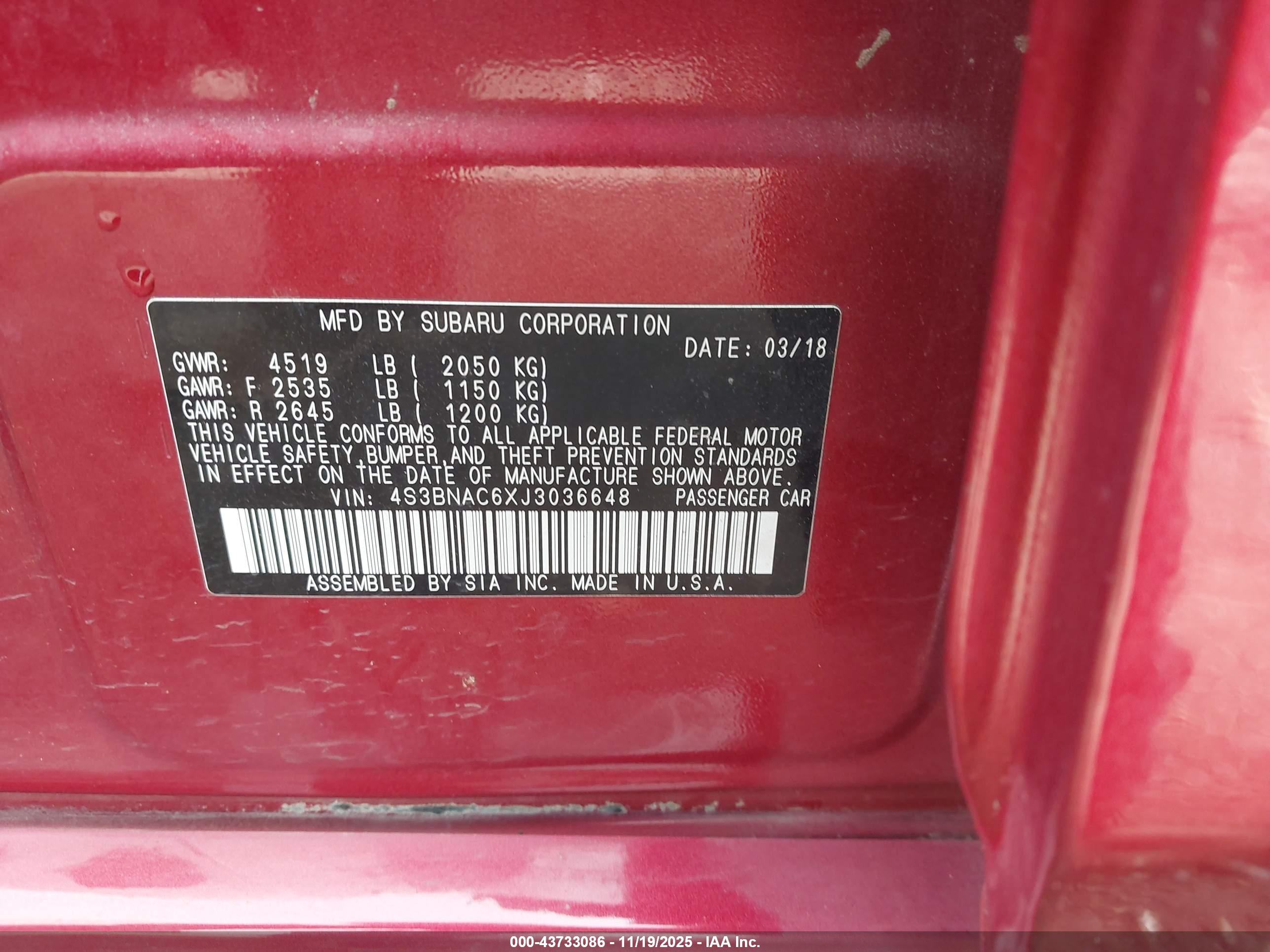 SUBARU LEGACY image 9