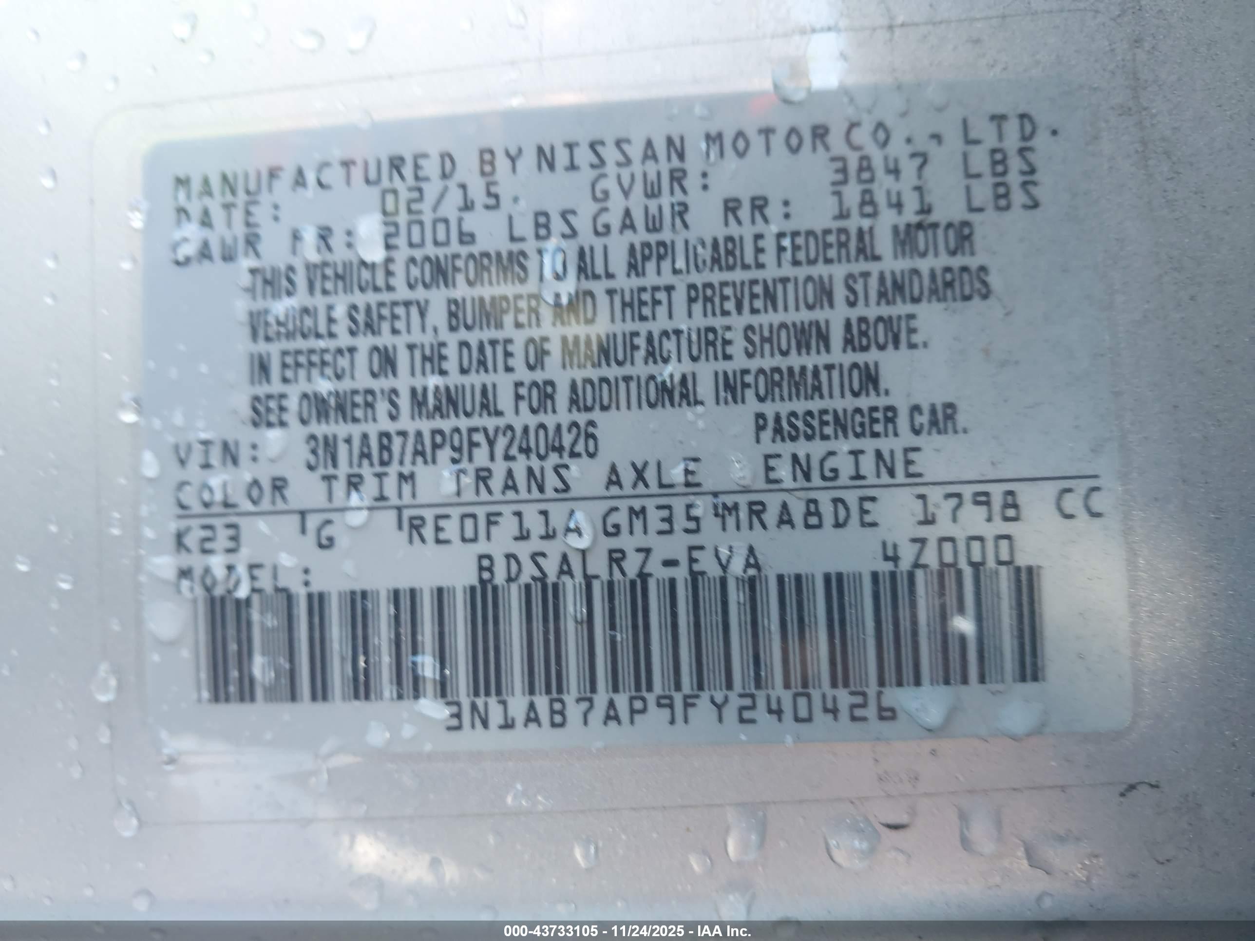 NISSAN SENTRA image 9