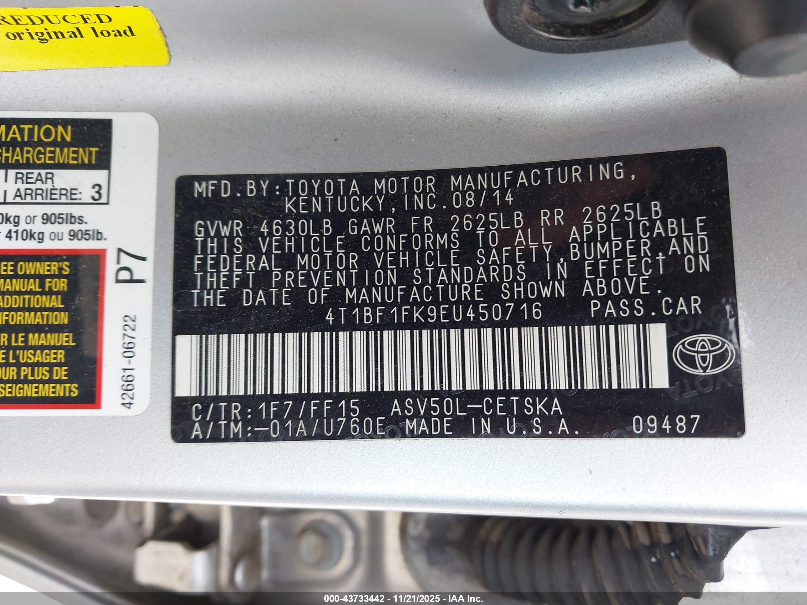 TOYOTA CAMRY image 9