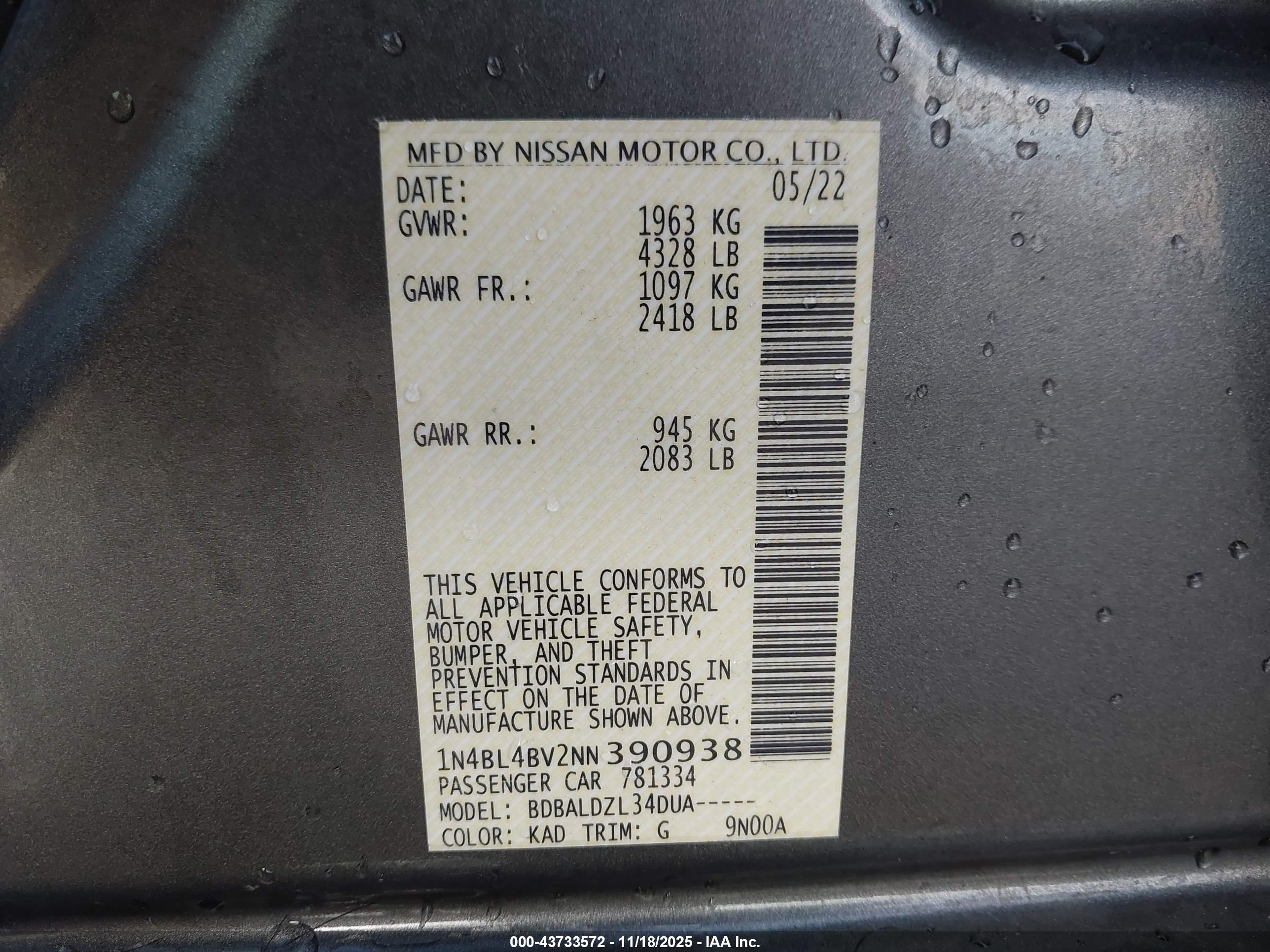 NISSAN ALTIMA image 9