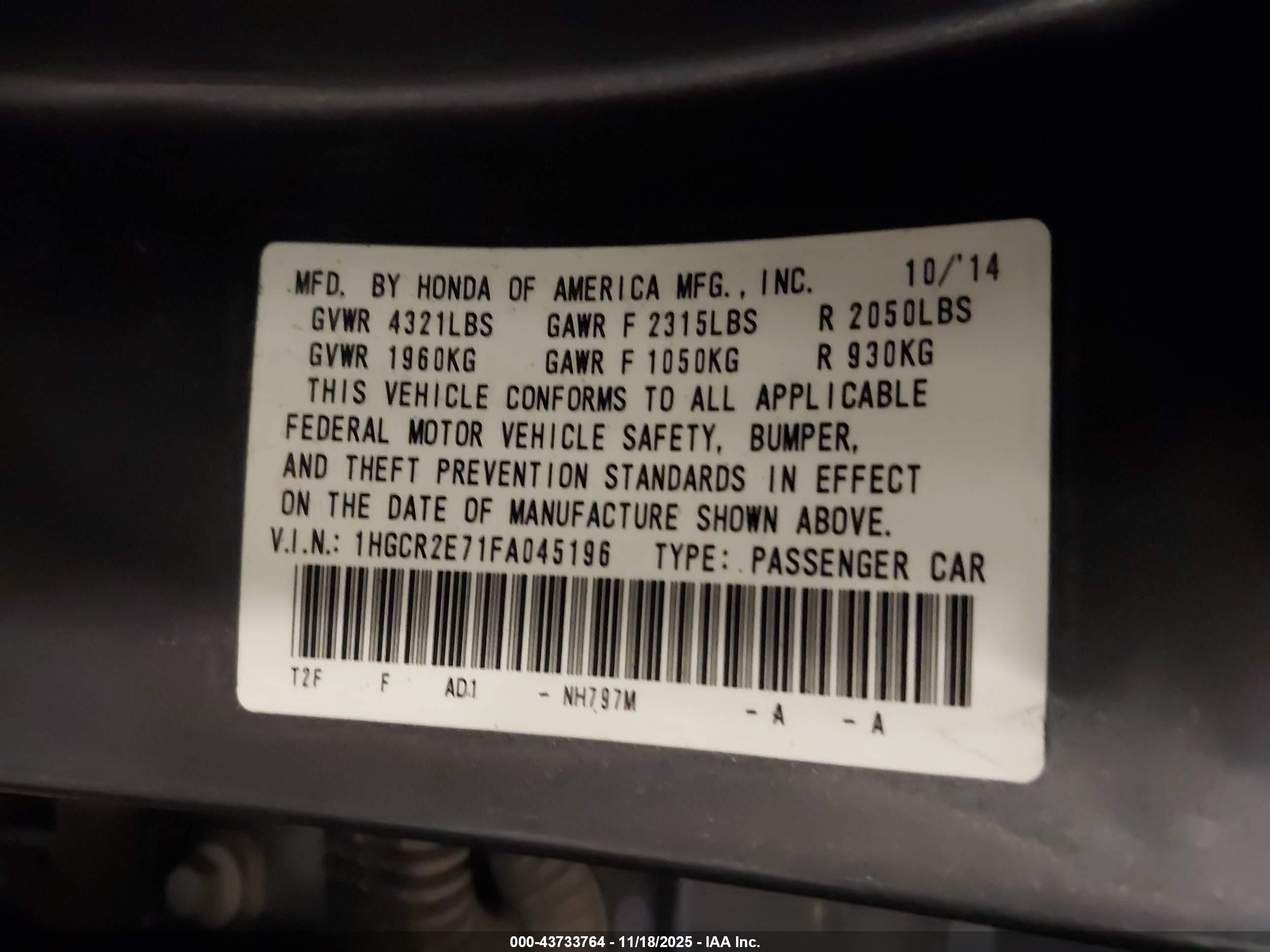 HONDA ACCORD image 9