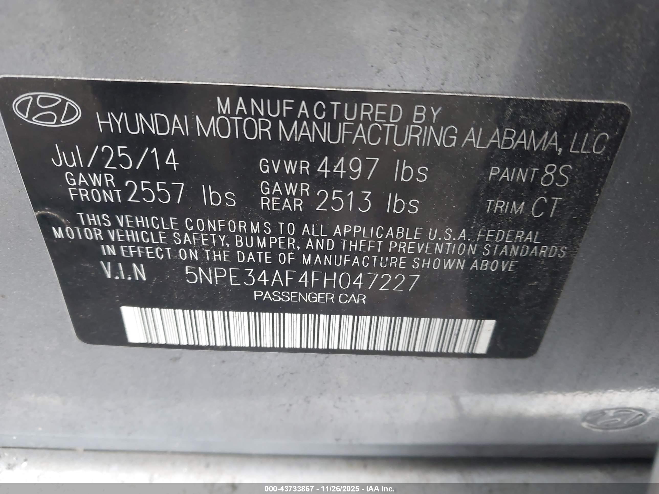 HYUNDAI SONATA image 9