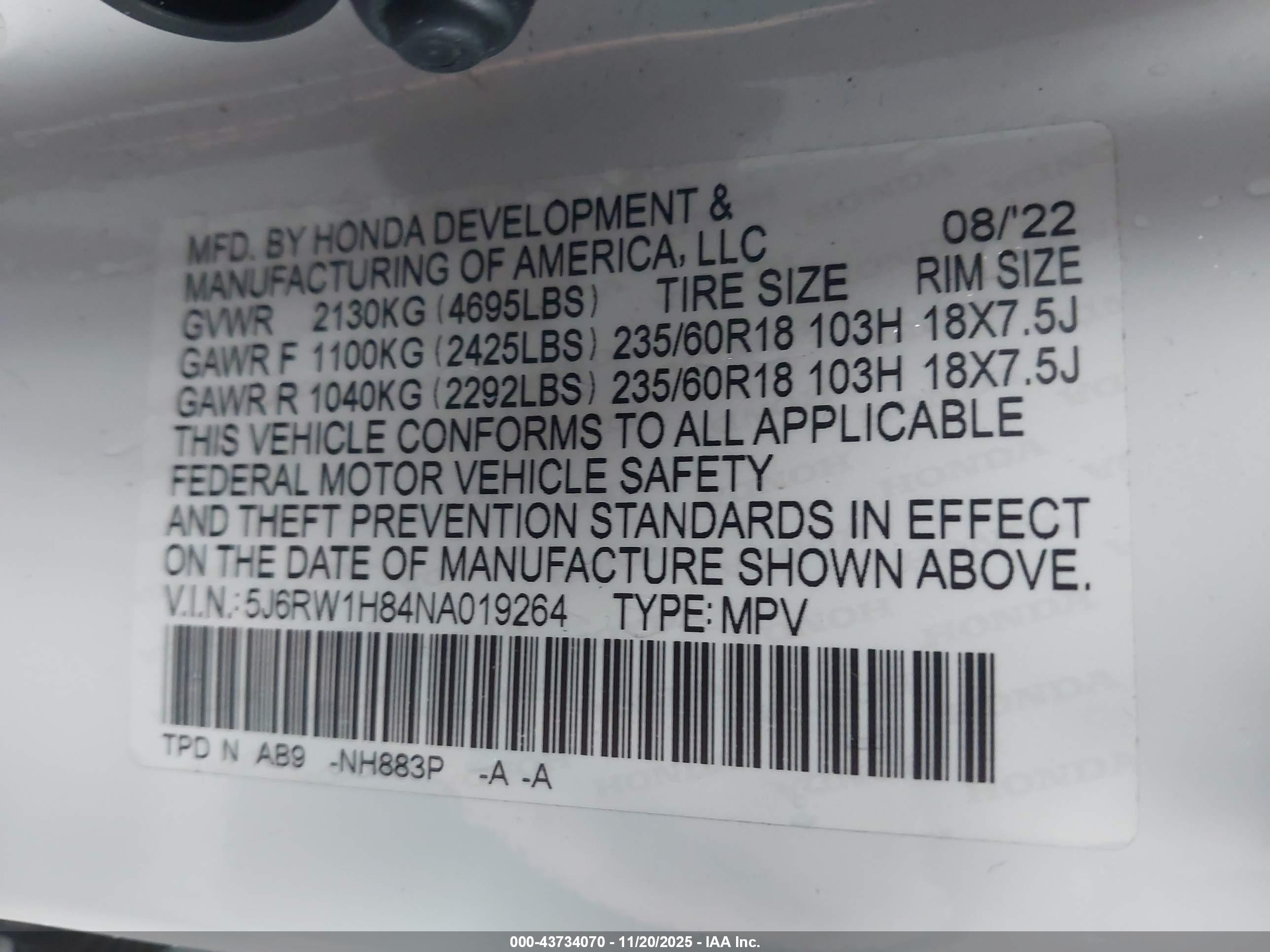 HONDA CR-V image 9
