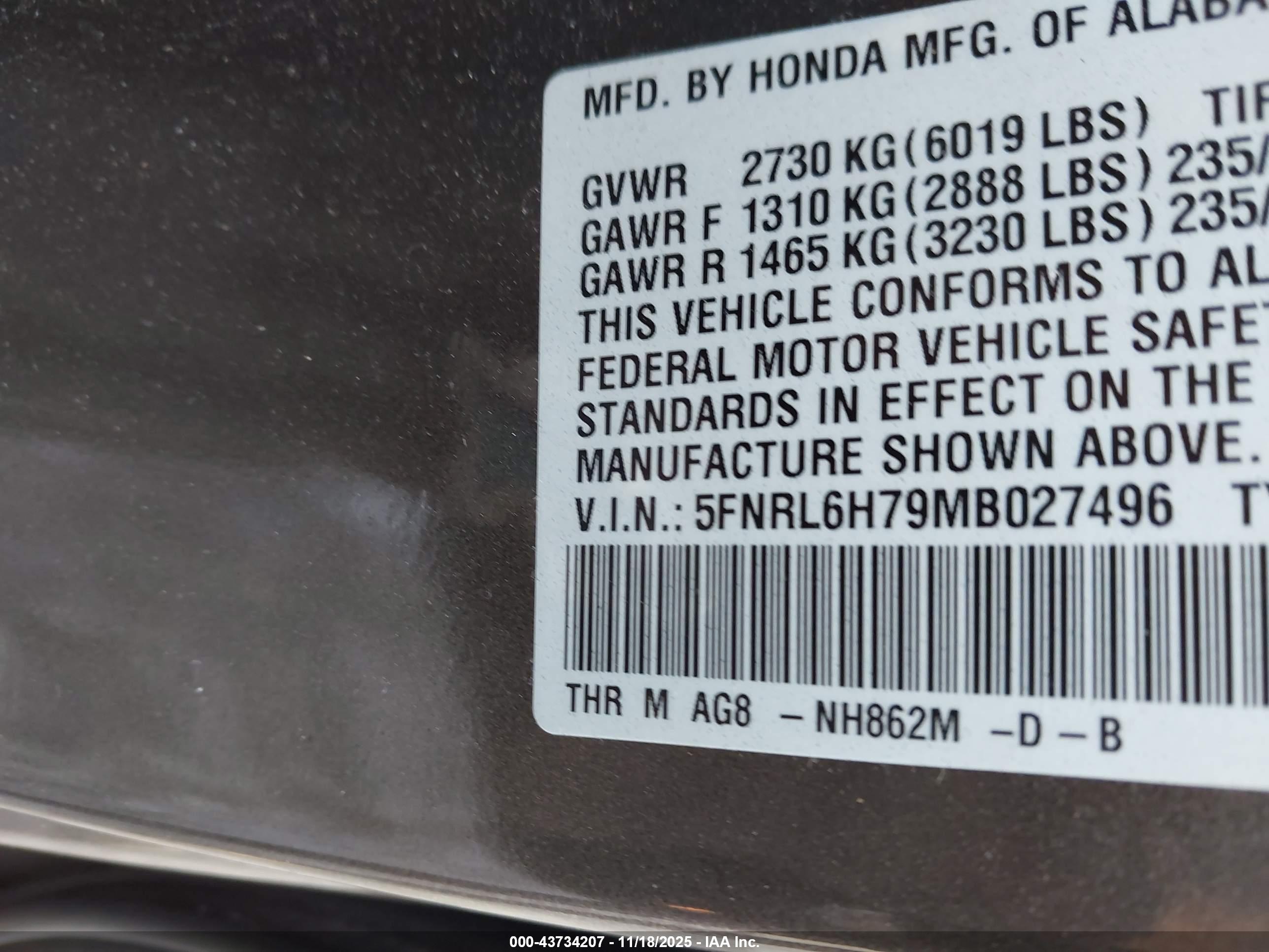 HONDA ODYSSEY image 9