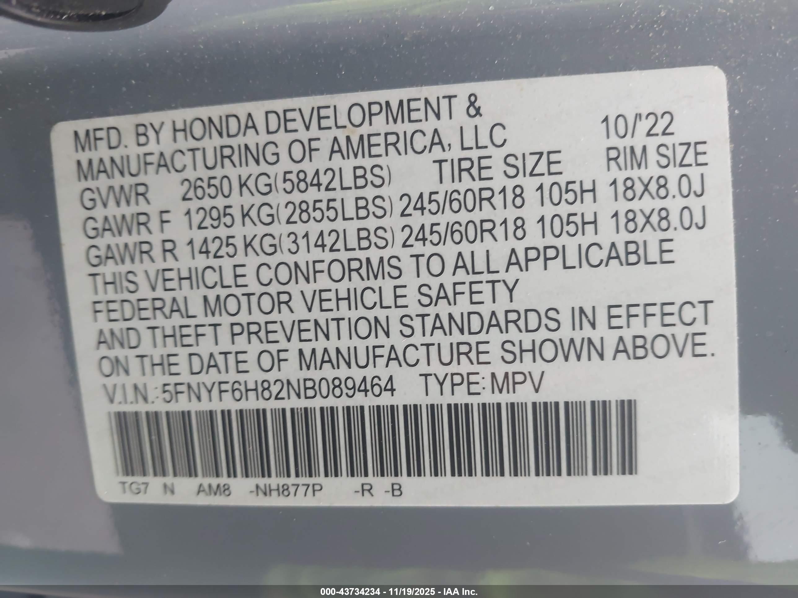 HONDA PILOT image 9