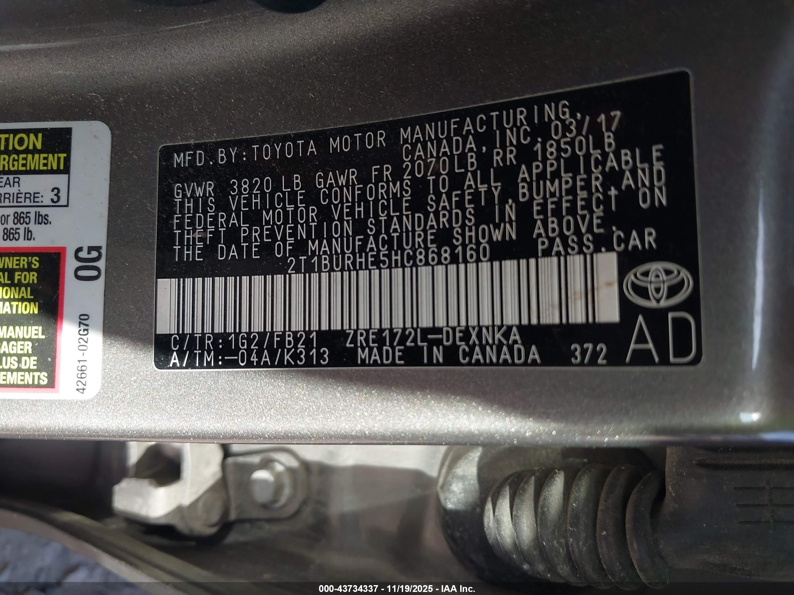 TOYOTA COROLLA image 9