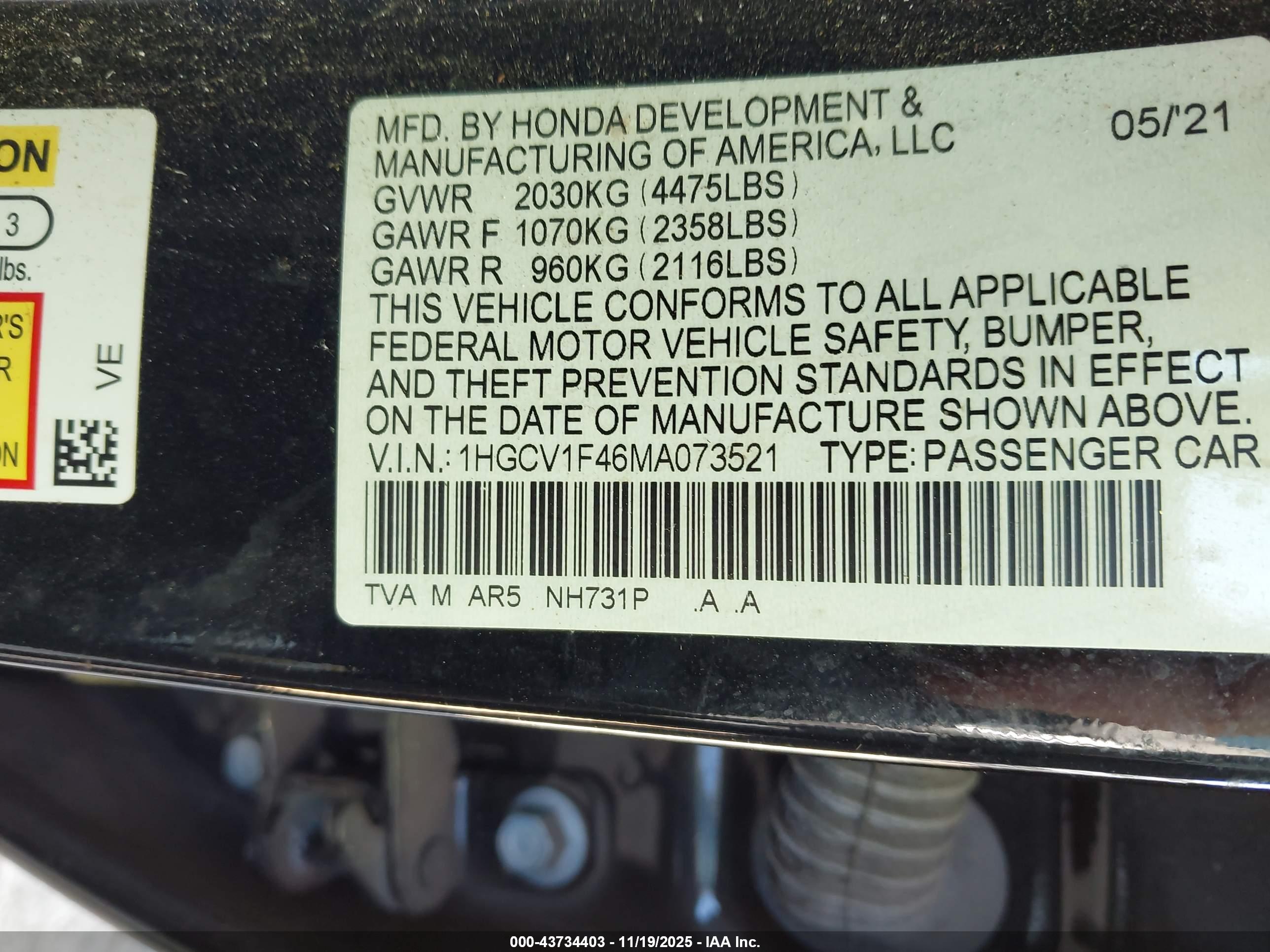 HONDA ACCORD image 9