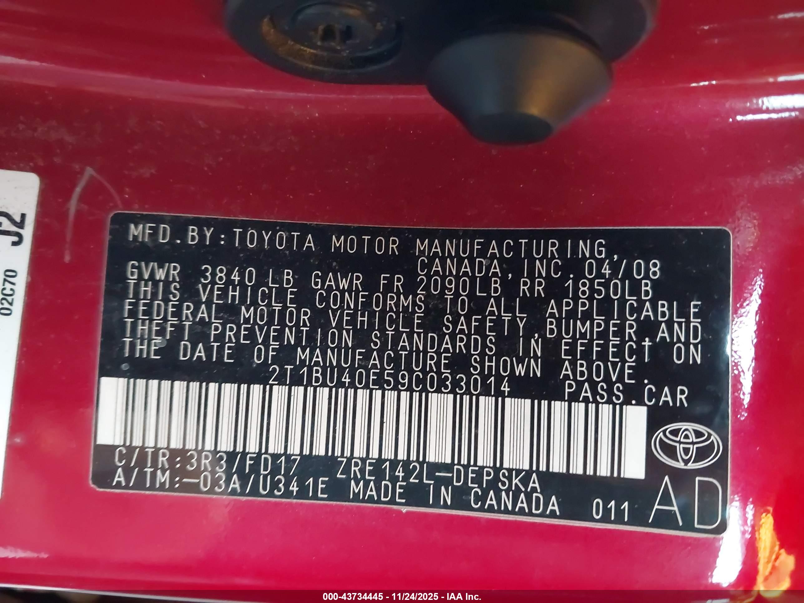 TOYOTA COROLLA image 9