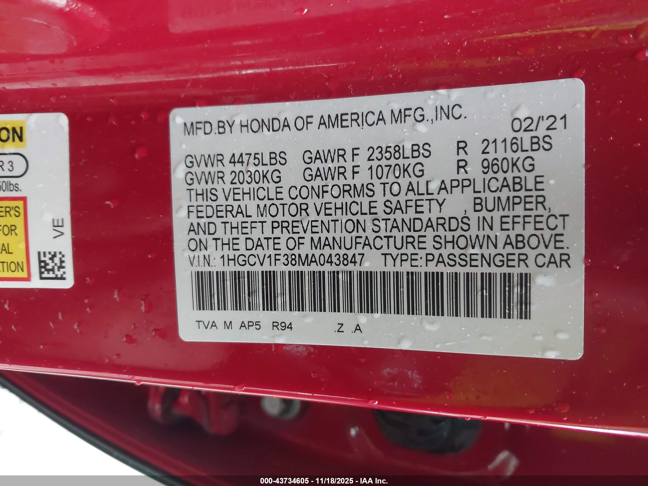 HONDA ACCORD image 9