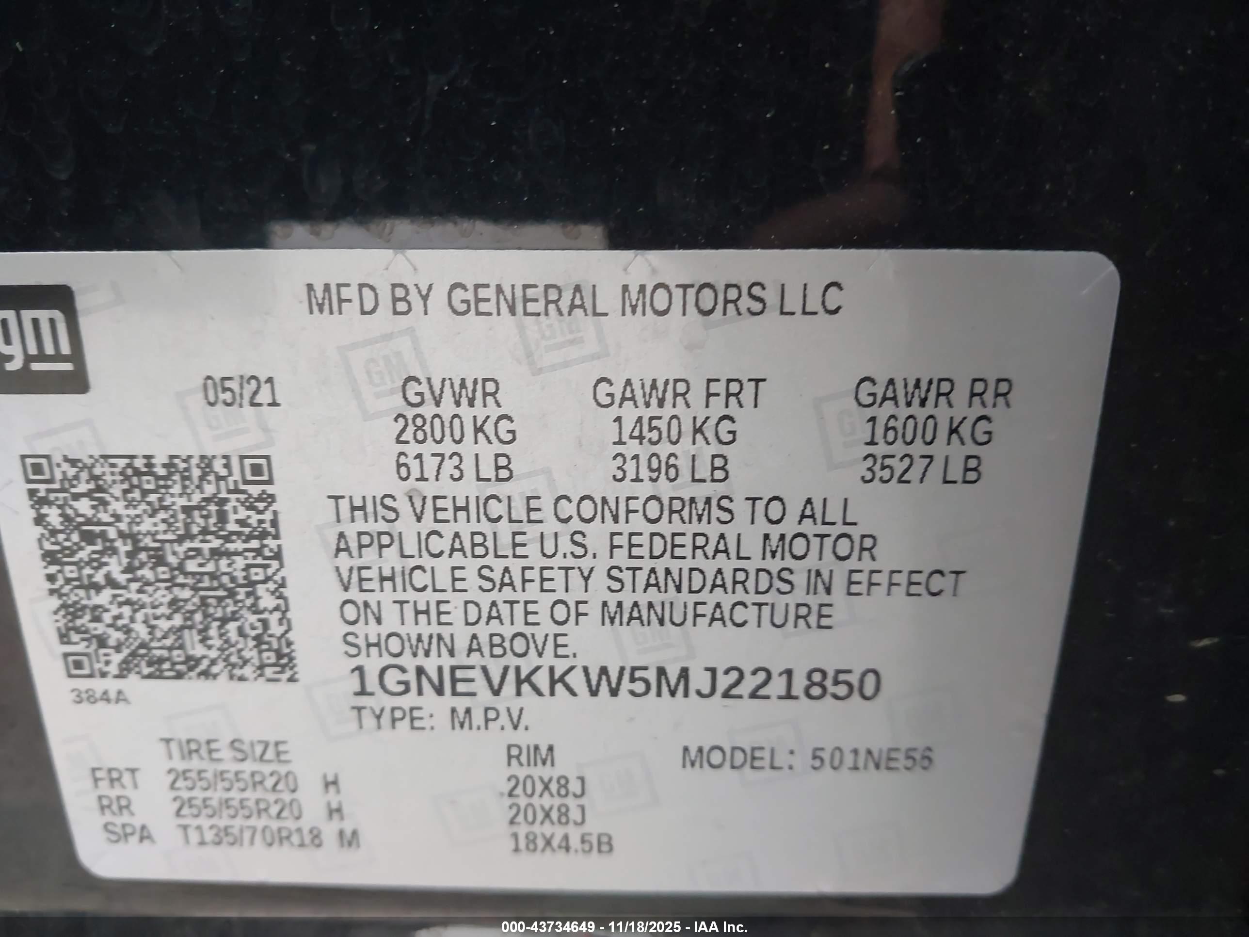 CHEVROLET TRAVERSE image 9