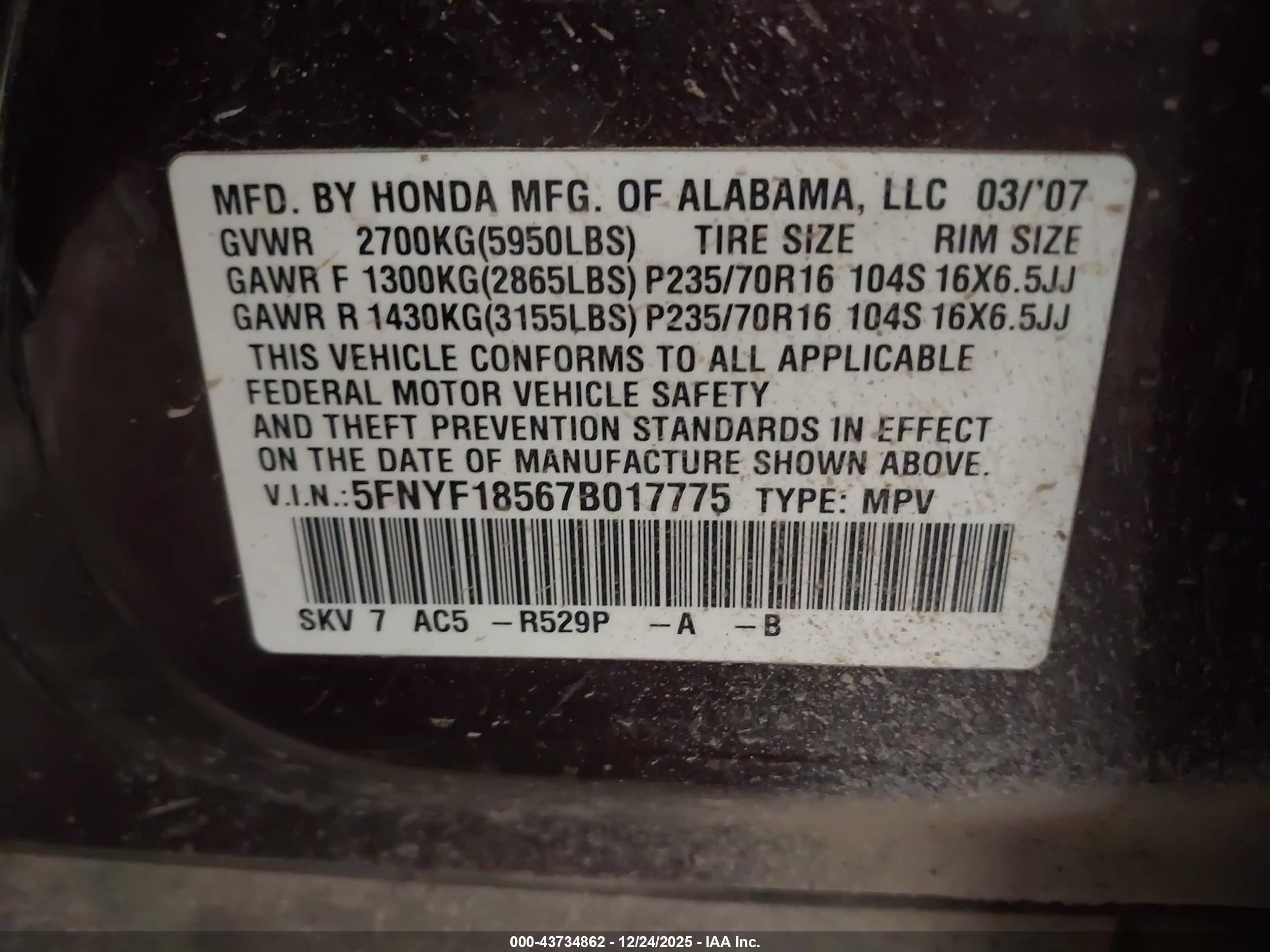 HONDA PILOT image 9