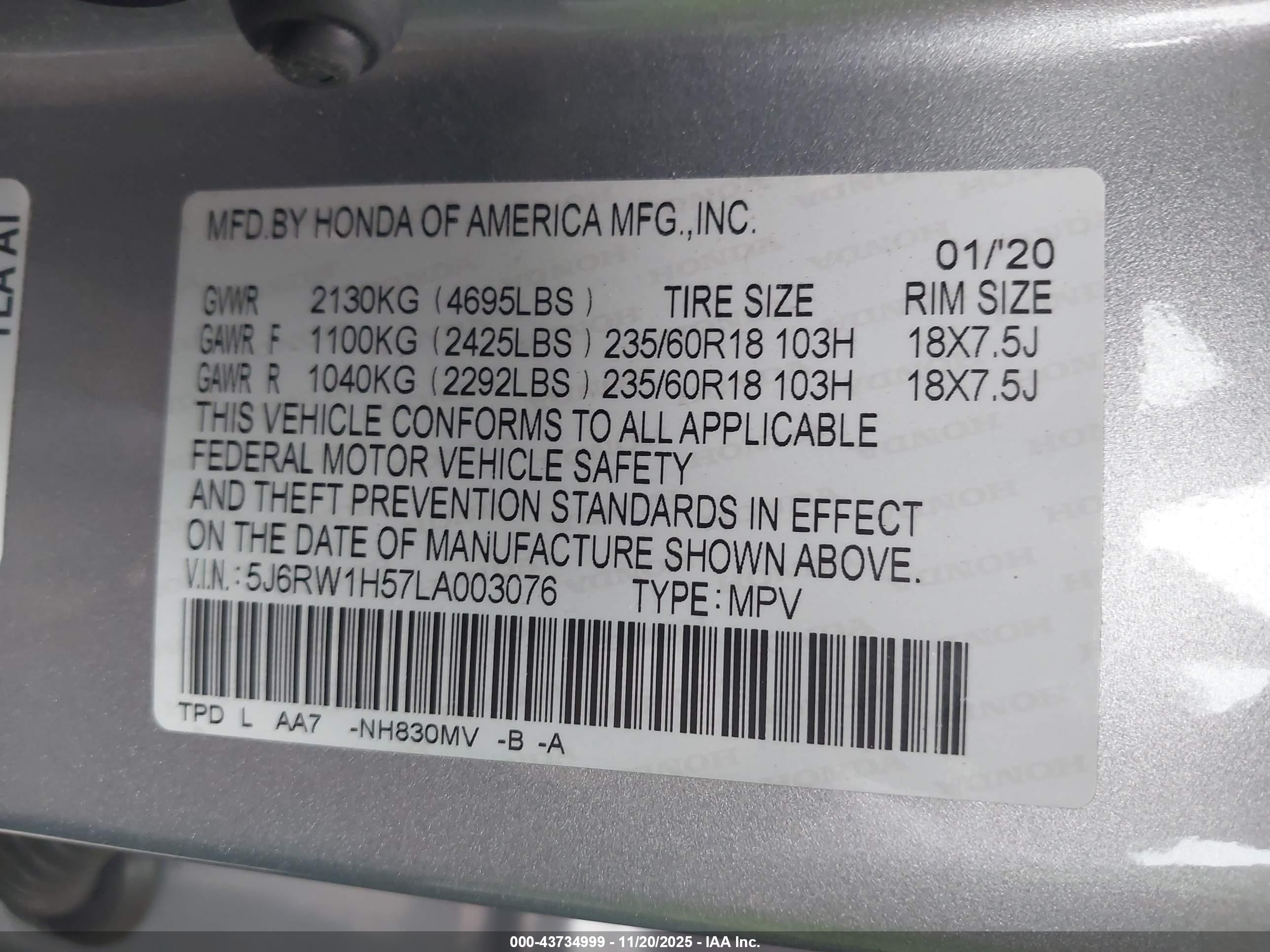 HONDA CR-V image 9